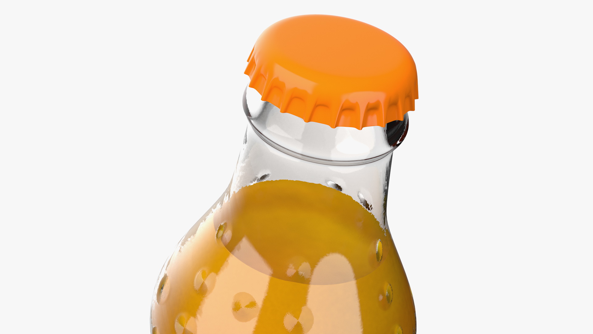 24 Orange Glass Bottle Case 3D