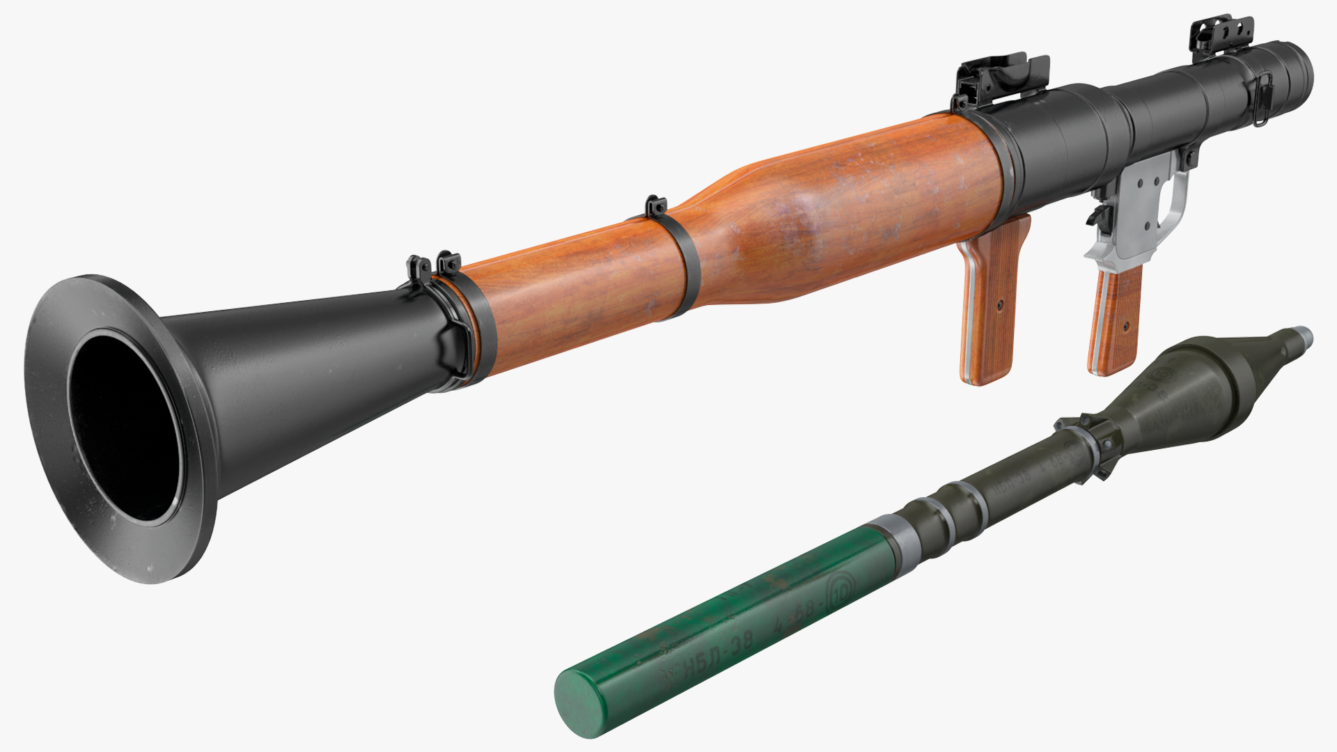 RPG-7 Rocket Propelled Grenade Launcher 3D model