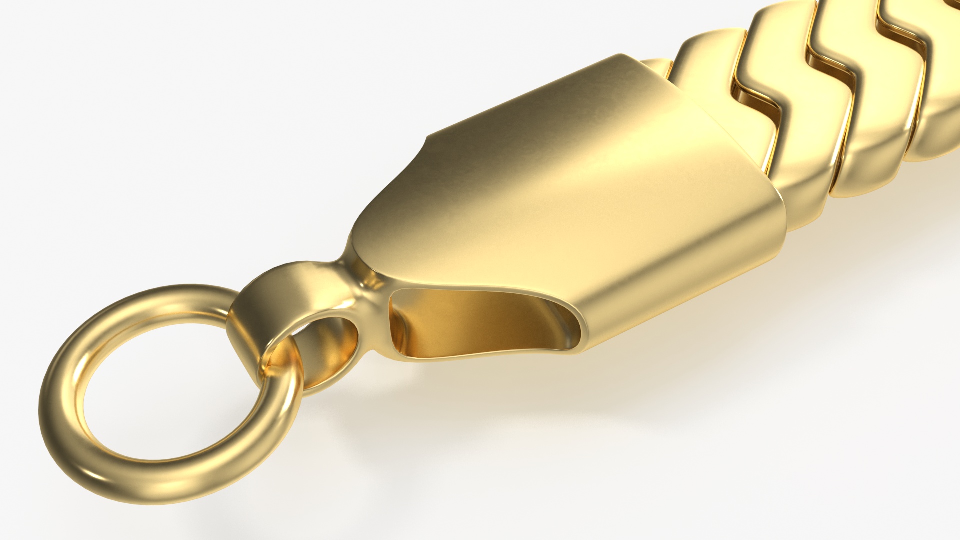 Golden Herringbone Chain 3D model