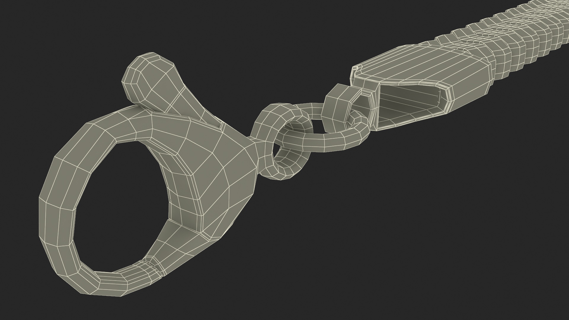 Golden Herringbone Chain 3D model