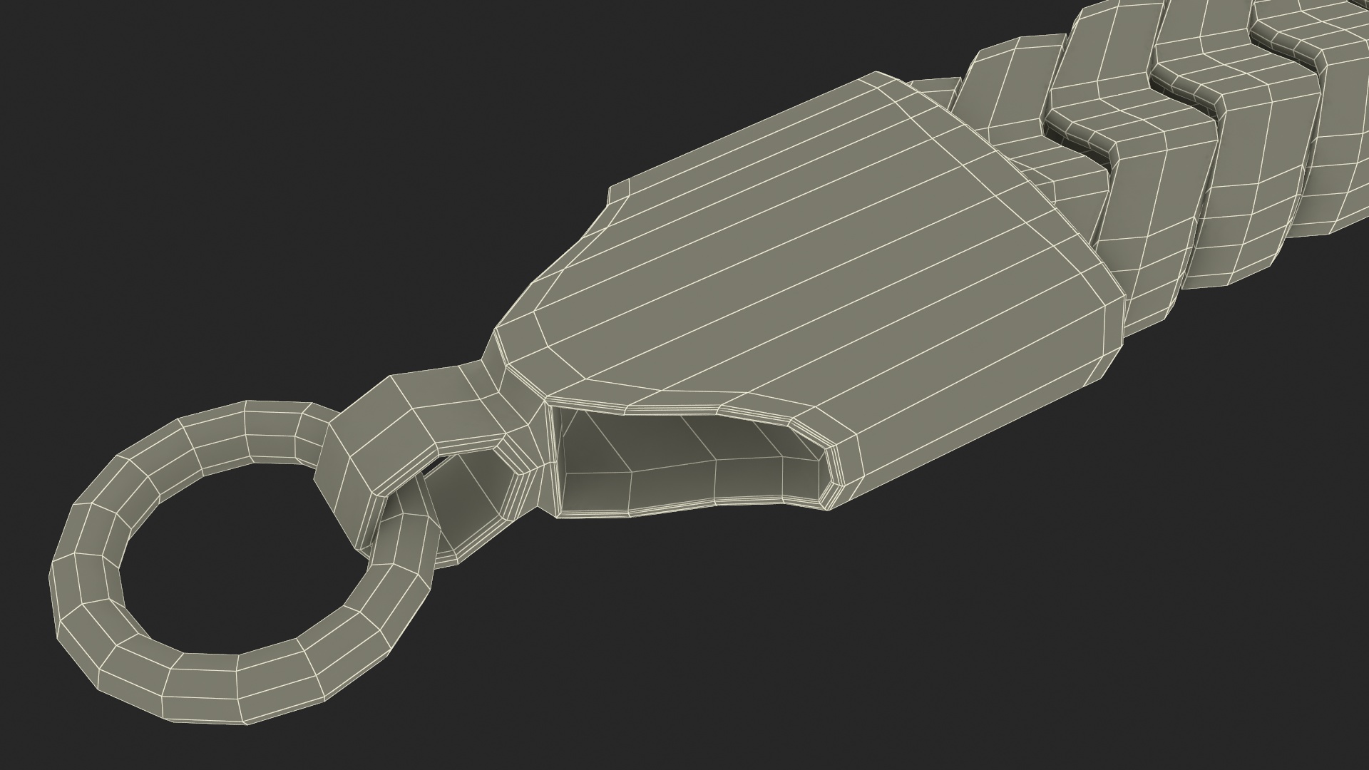 Golden Herringbone Chain 3D model