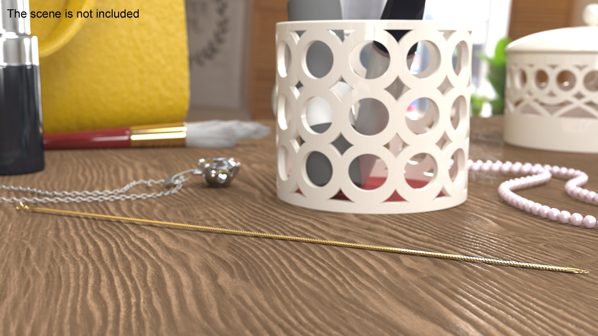 Golden Herringbone Chain 3D model