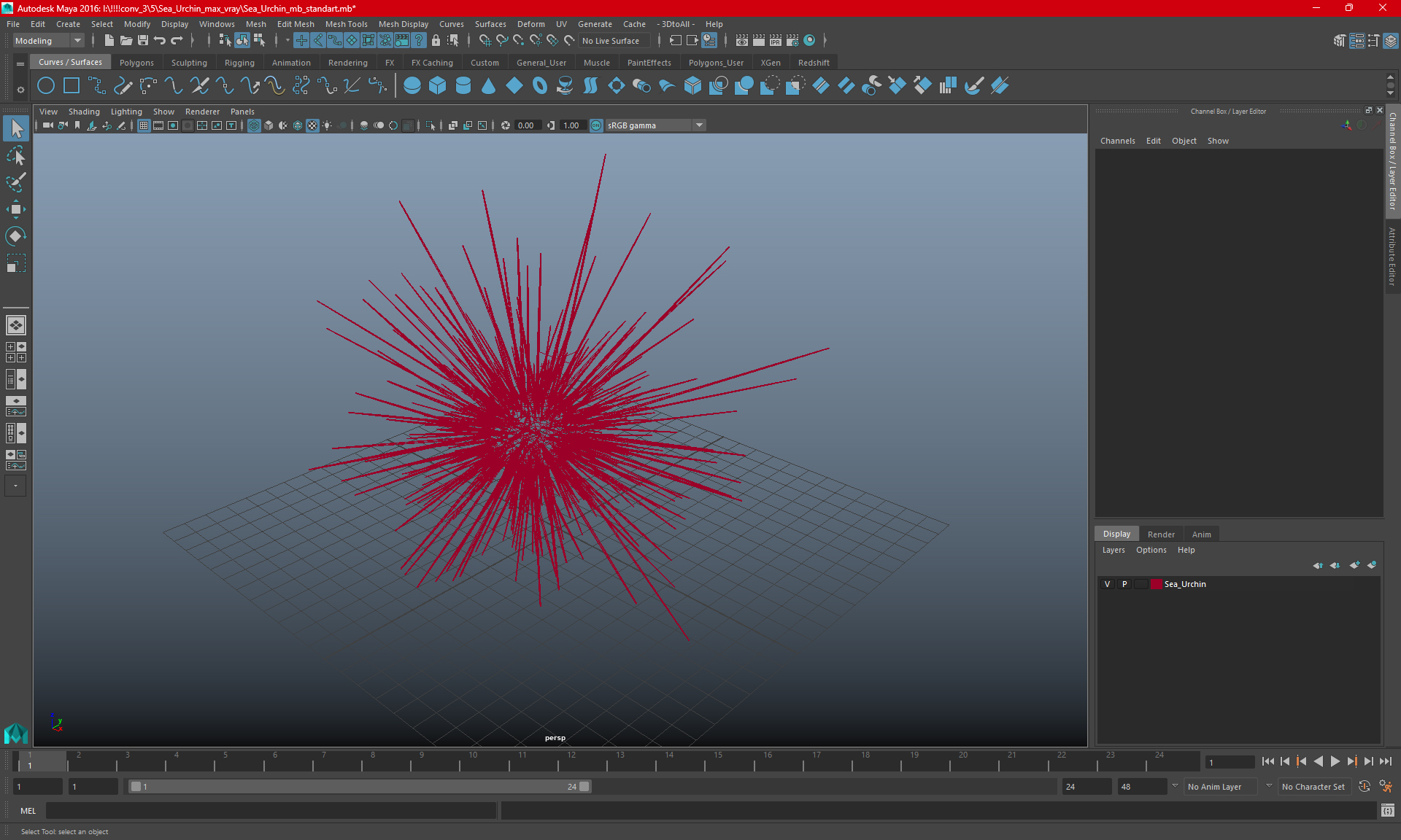 3D model Sea Urchin