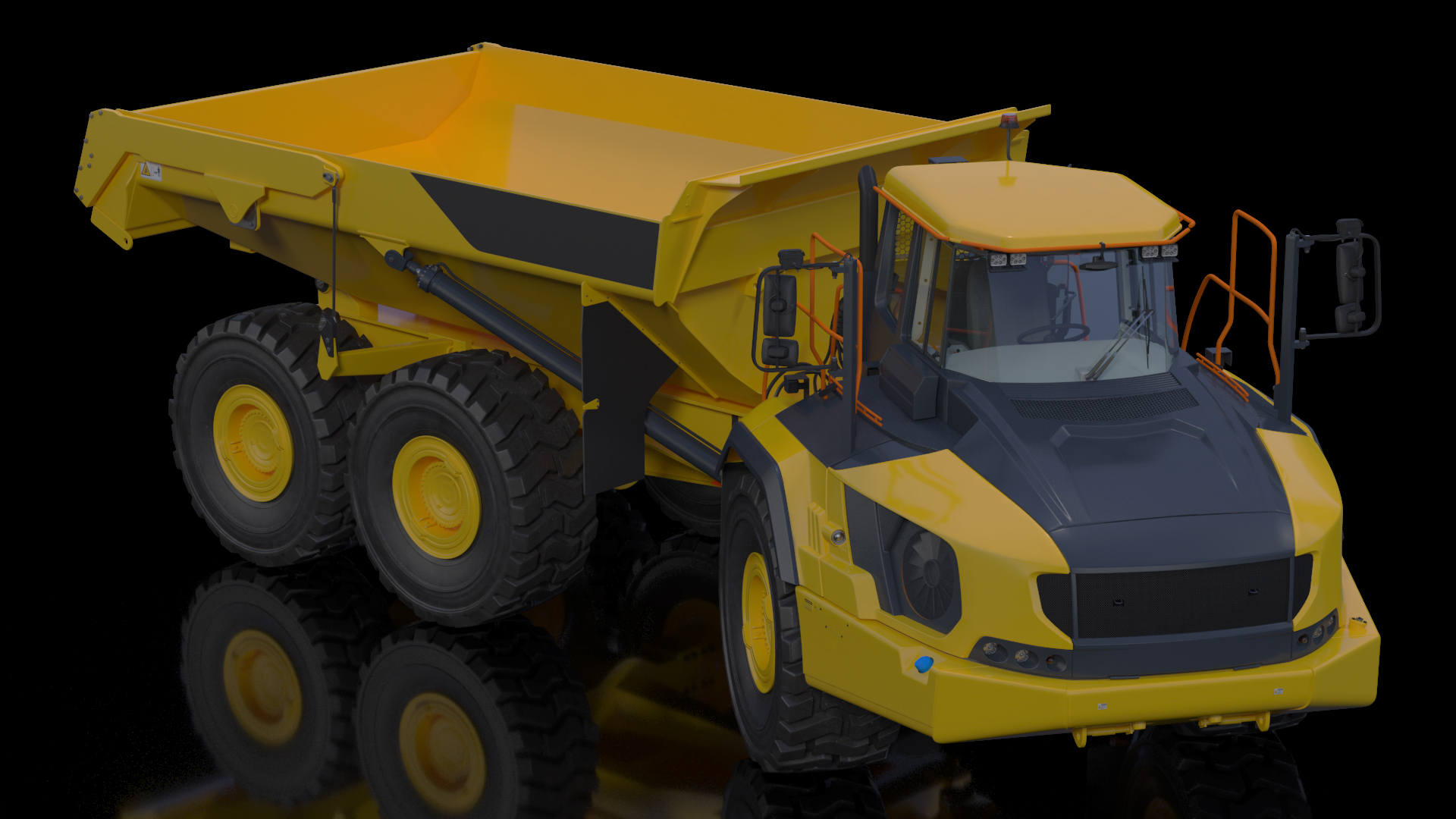 Articulated Dump Truck Rigged 3D model