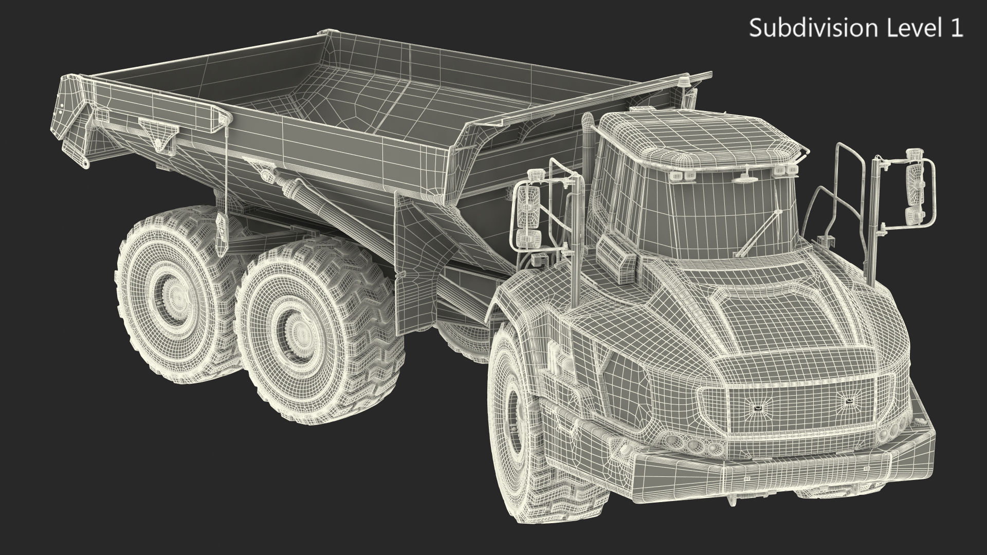 Articulated Dump Truck Rigged 3D model