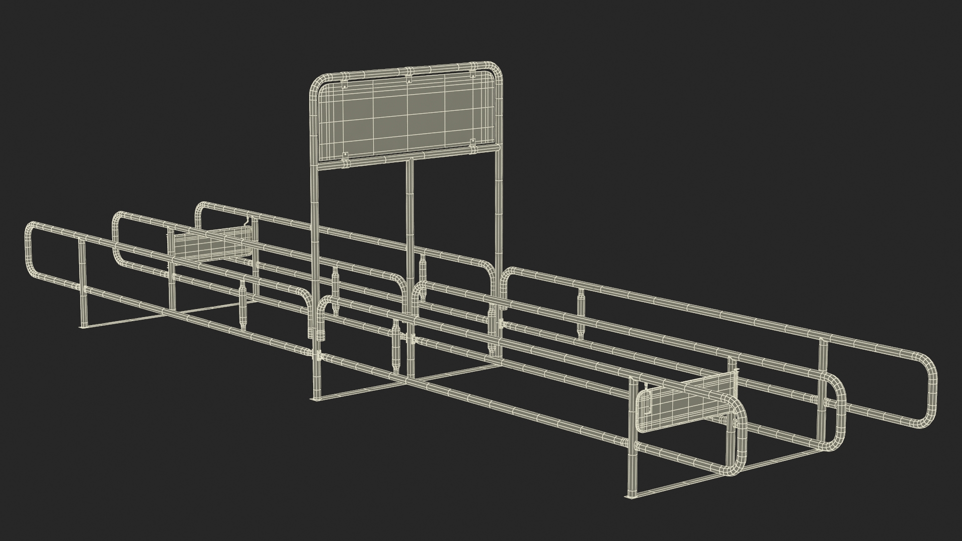3D Corral for Shopping Carts Bidirect Yellow
