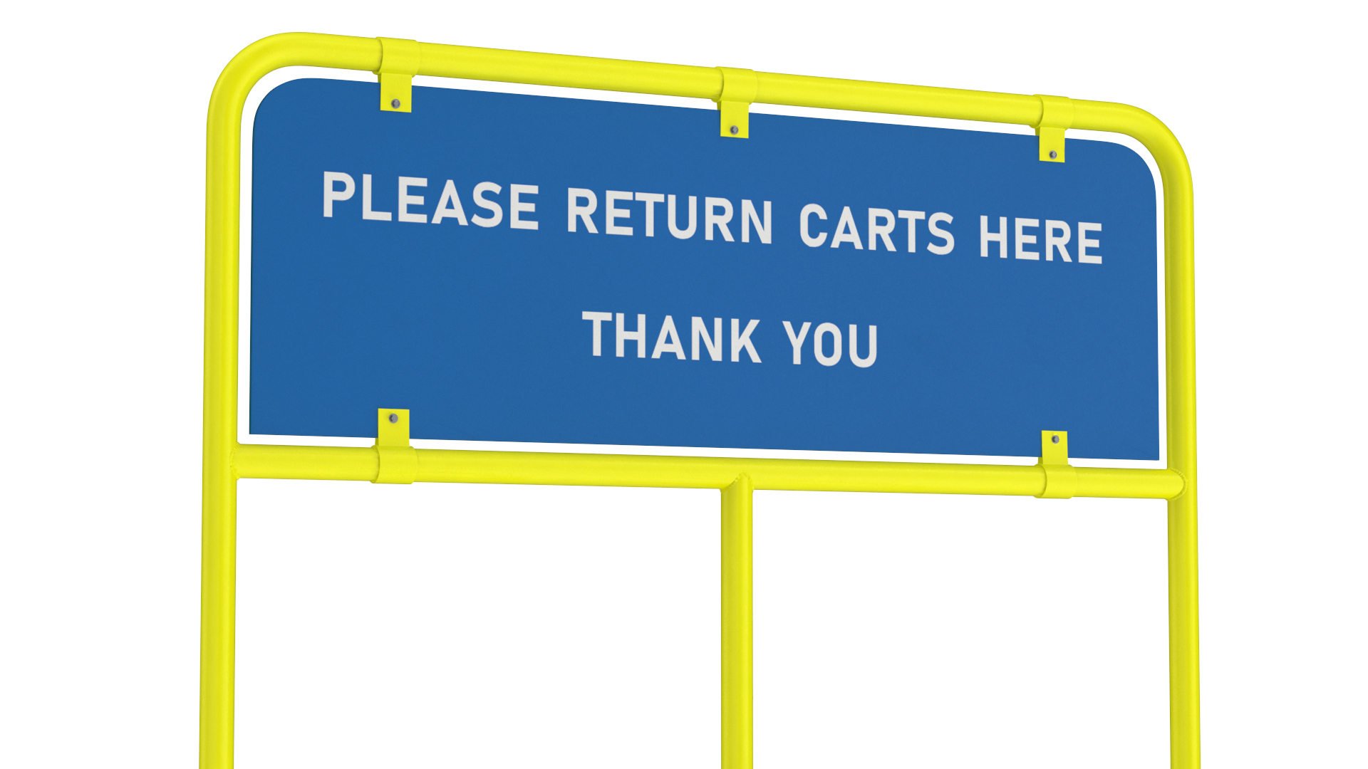 3D Corral for Shopping Carts Bidirect Yellow