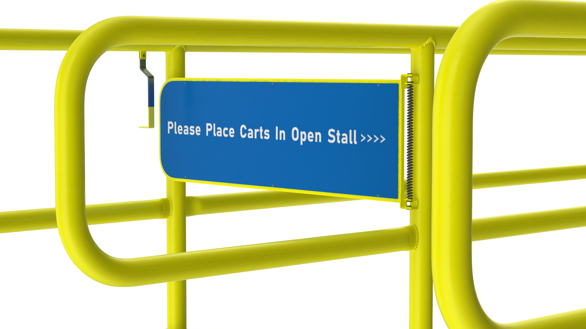 3D Corral for Shopping Carts Bidirect Yellow
