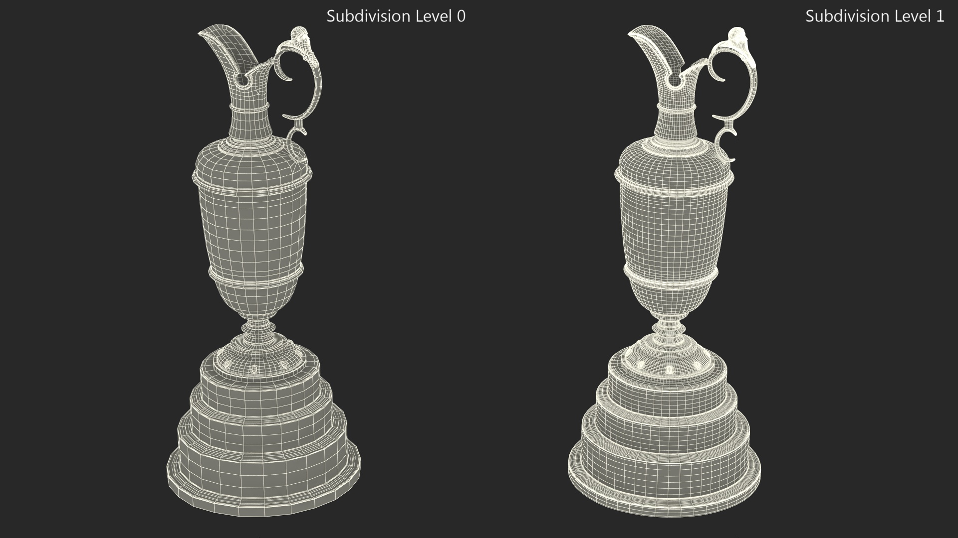 3D Claret Jug British Open model