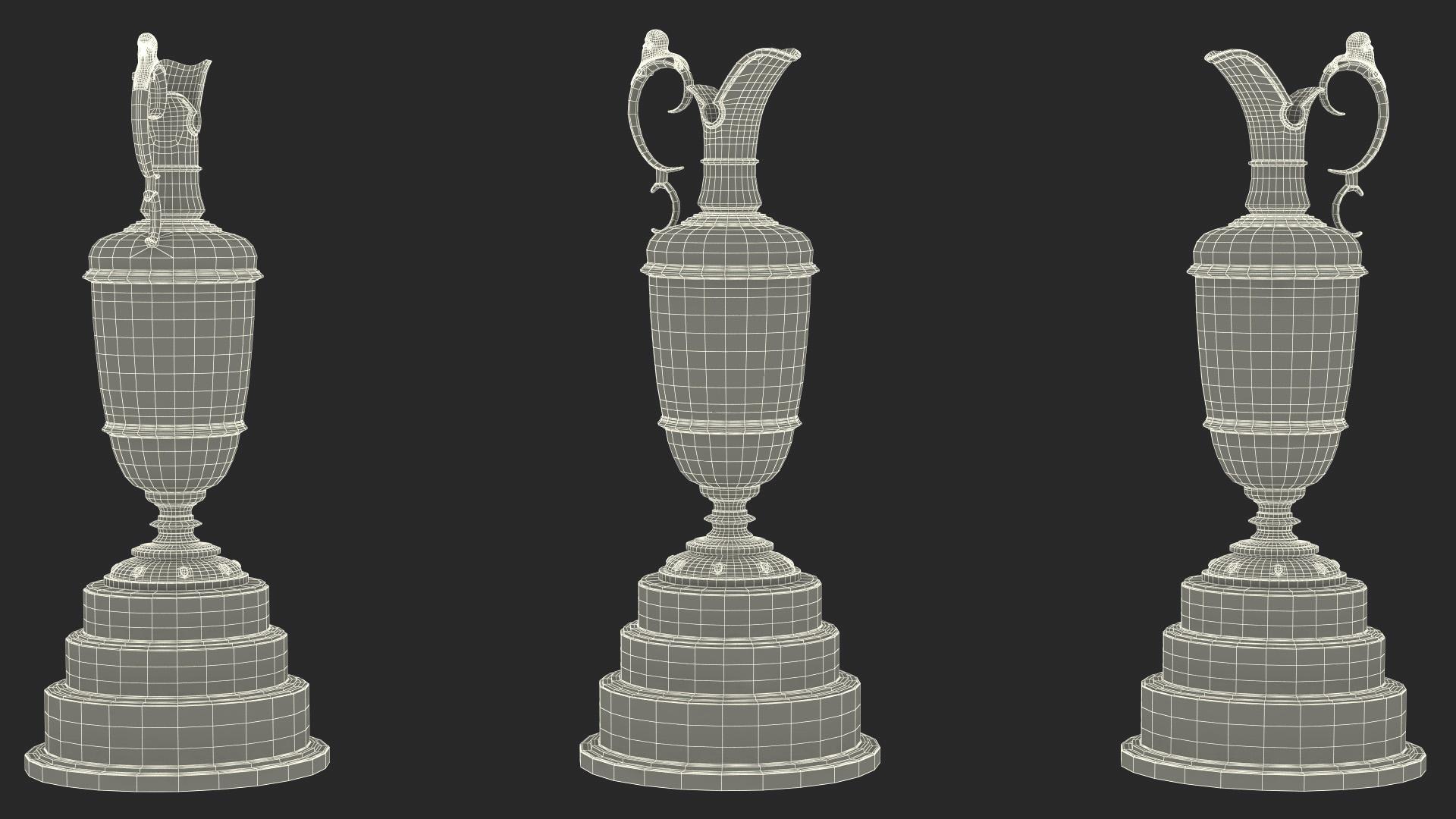 3D Claret Jug British Open model