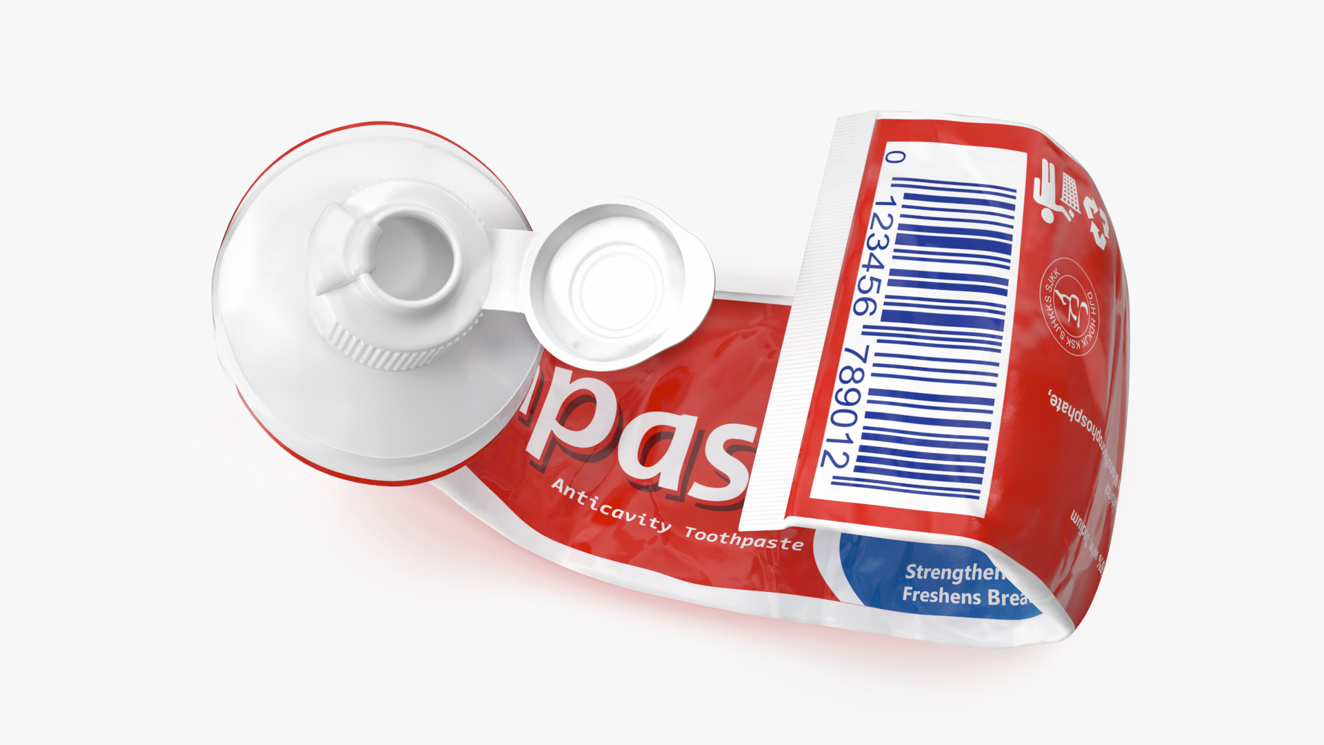 Finished Toothpaste Tube 3D model