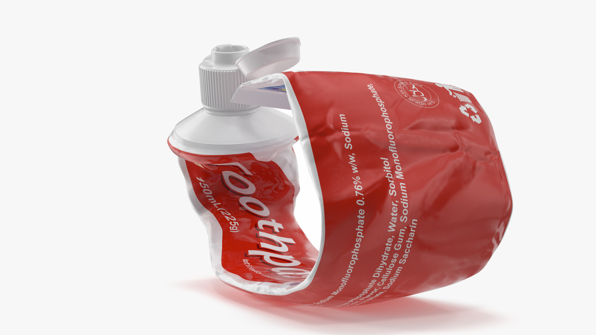 Finished Toothpaste Tube 3D model