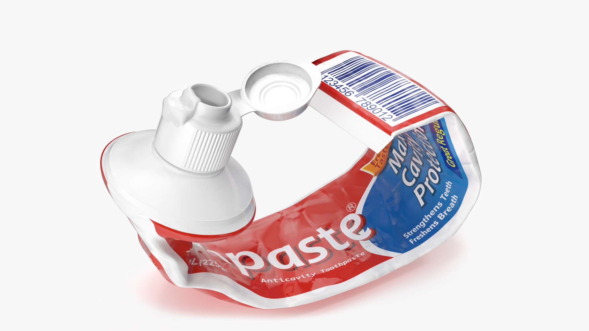 Finished Toothpaste Tube 3D model