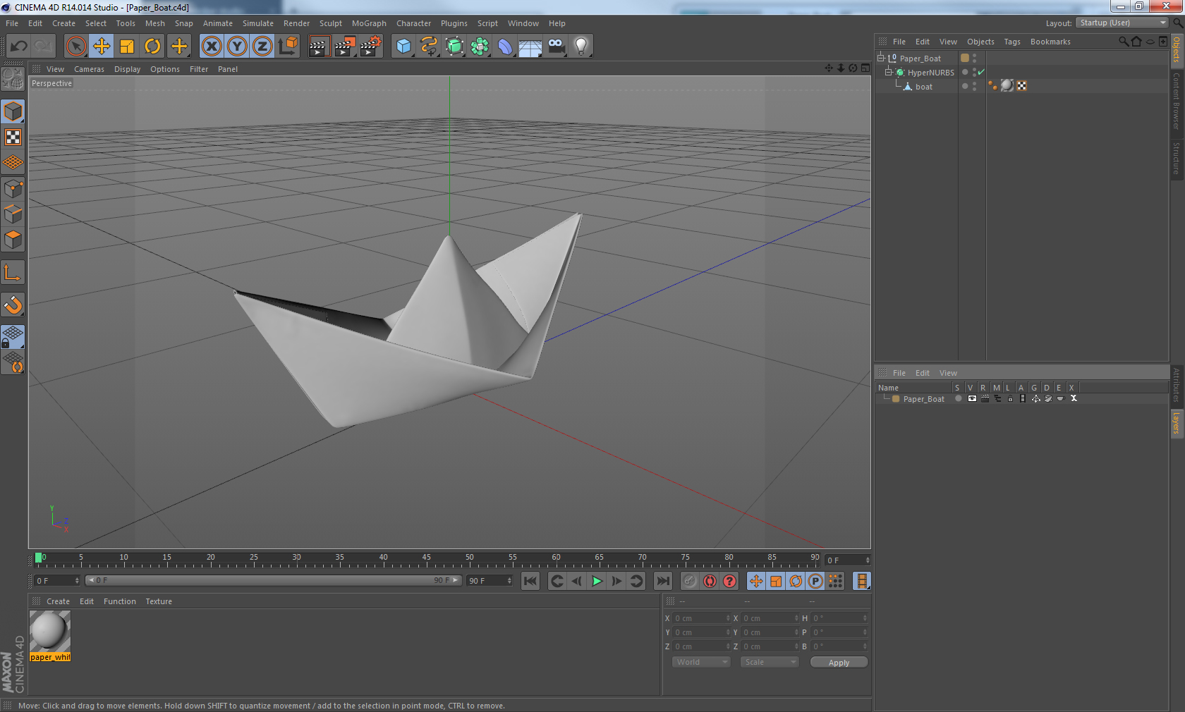 3D model Paper Boat