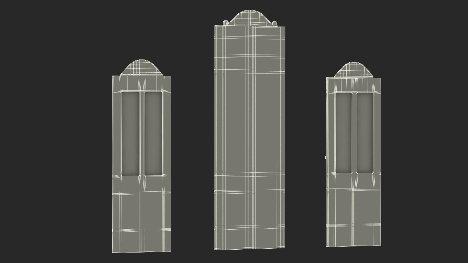 3D model Baroque Wooden Doors