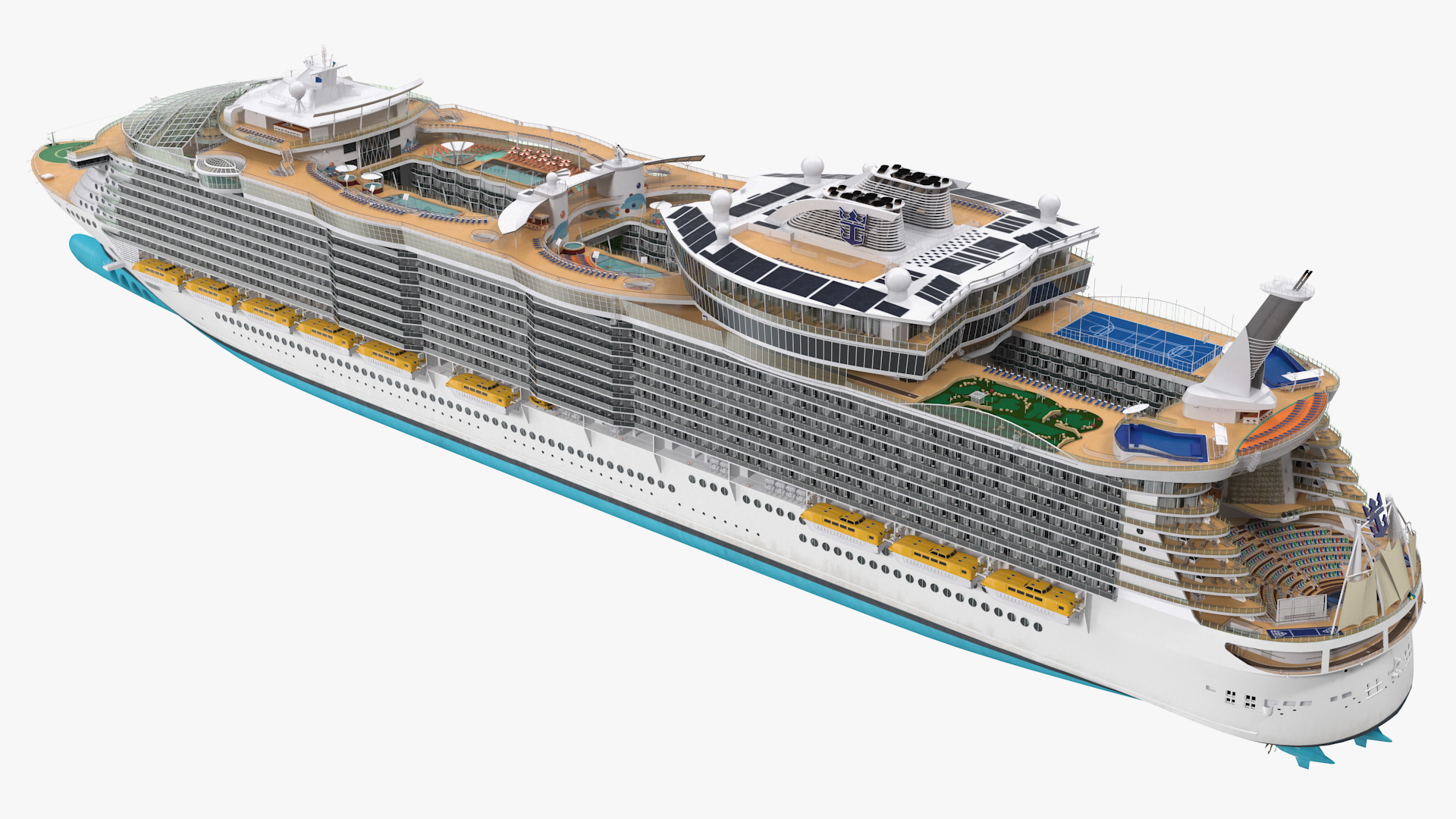 3D Cruise Ship Rigged model