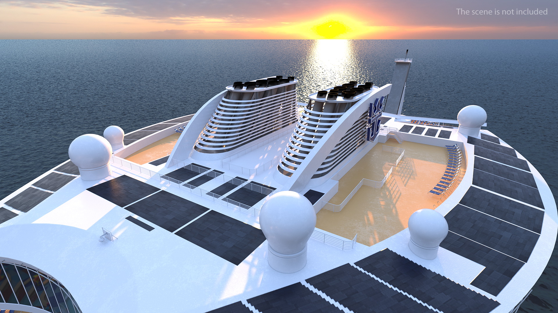 3D Cruise Ship Rigged model