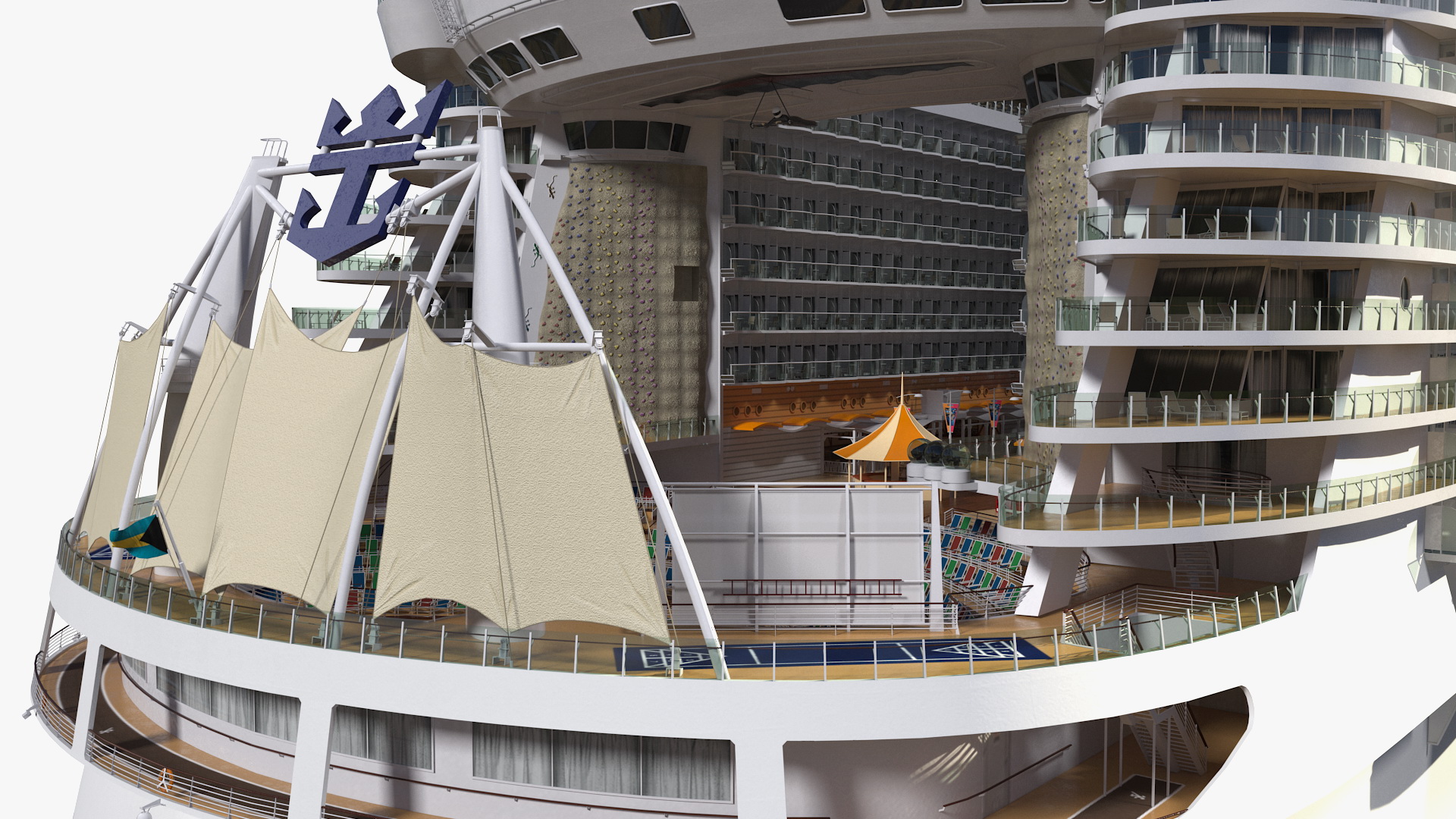 3D Cruise Ship Rigged model