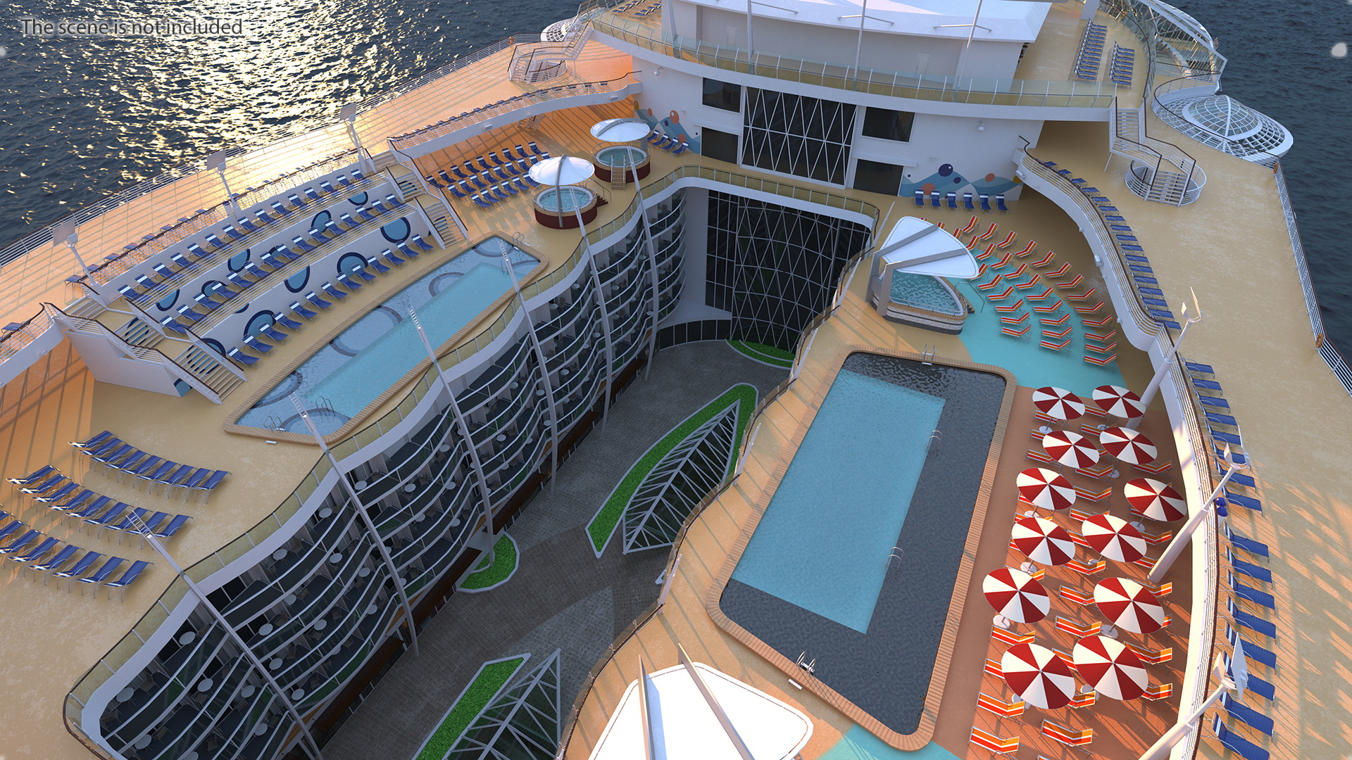 3D Cruise Ship Rigged model