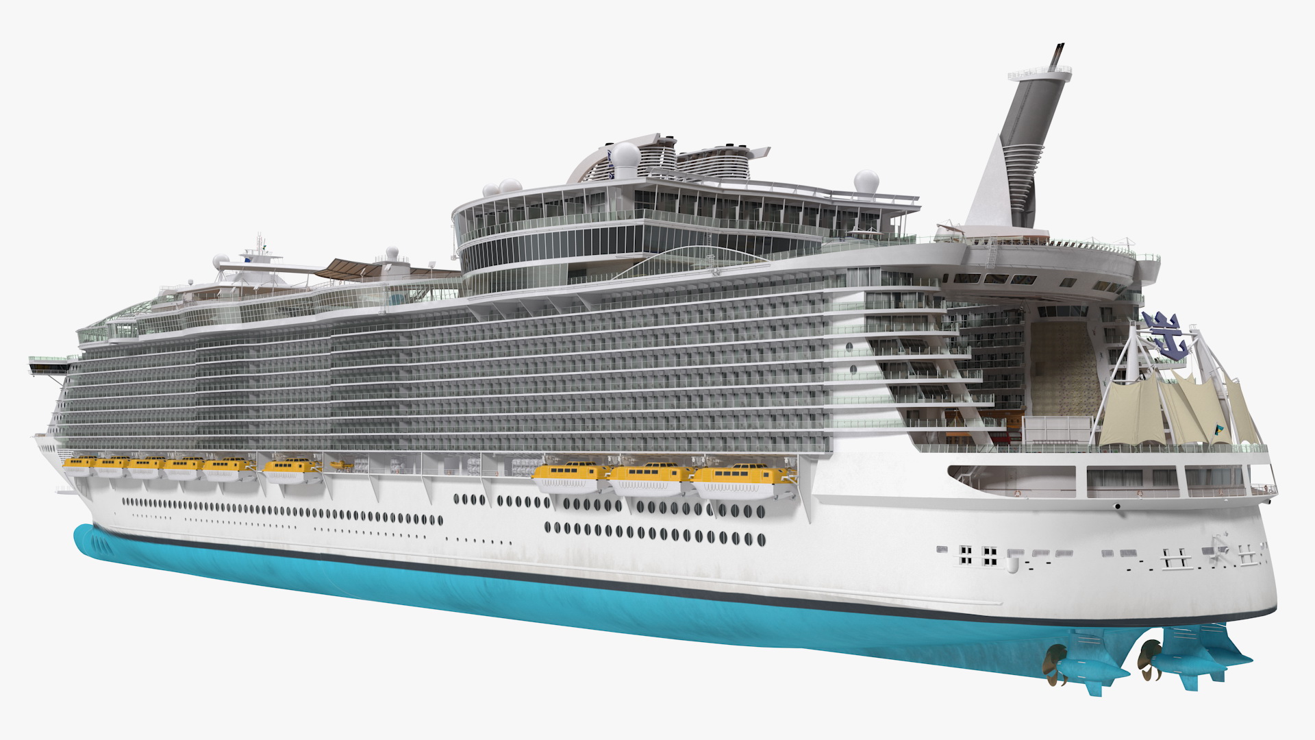 3D Cruise Ship Rigged model