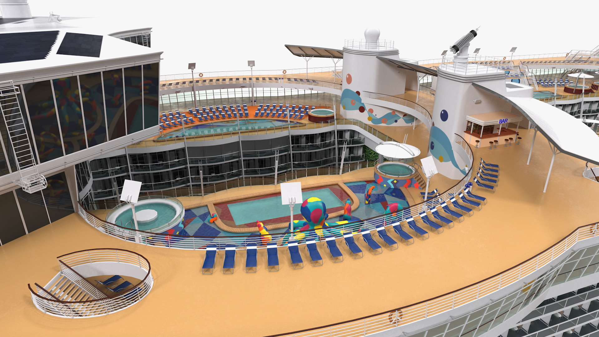 3D Cruise Ship Rigged model