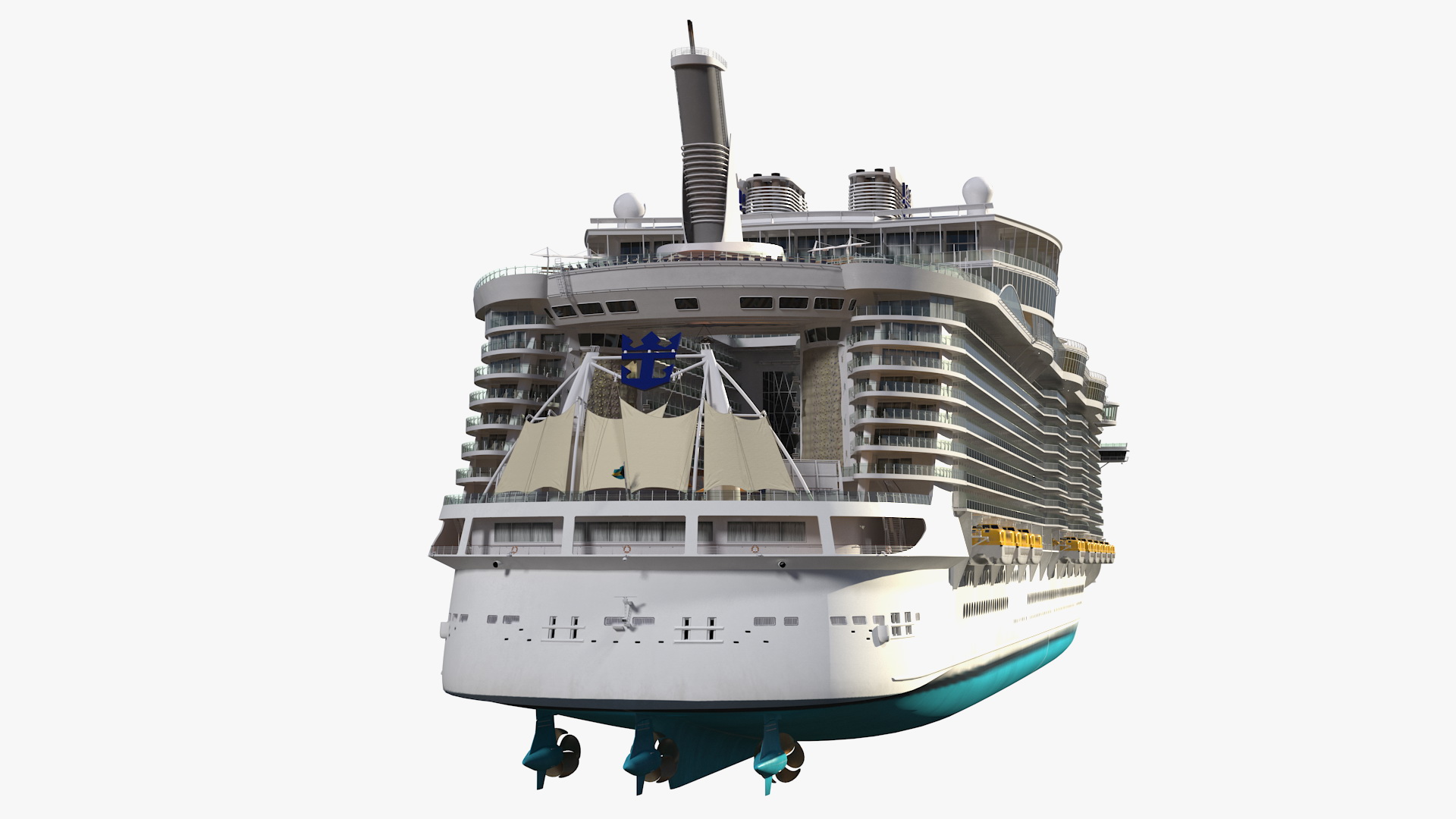 3D Cruise Ship Rigged model