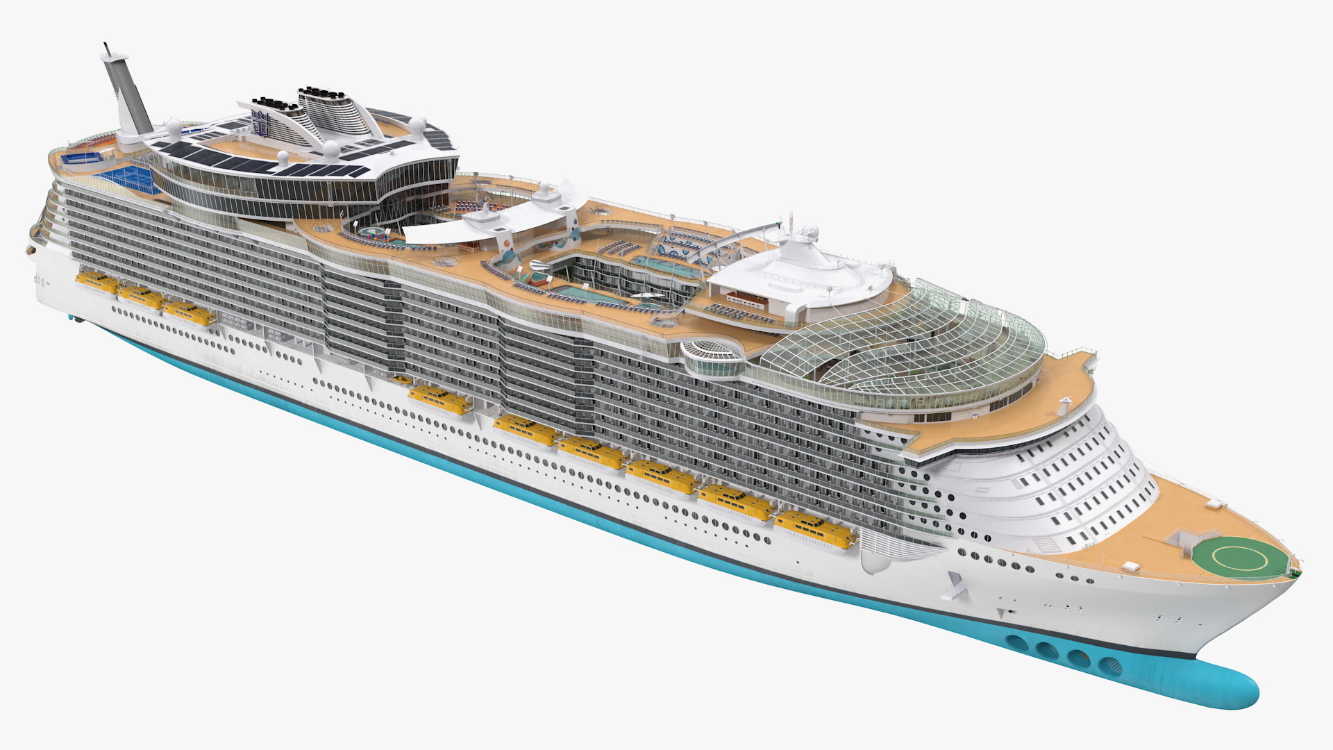 3D Cruise Ship Rigged model