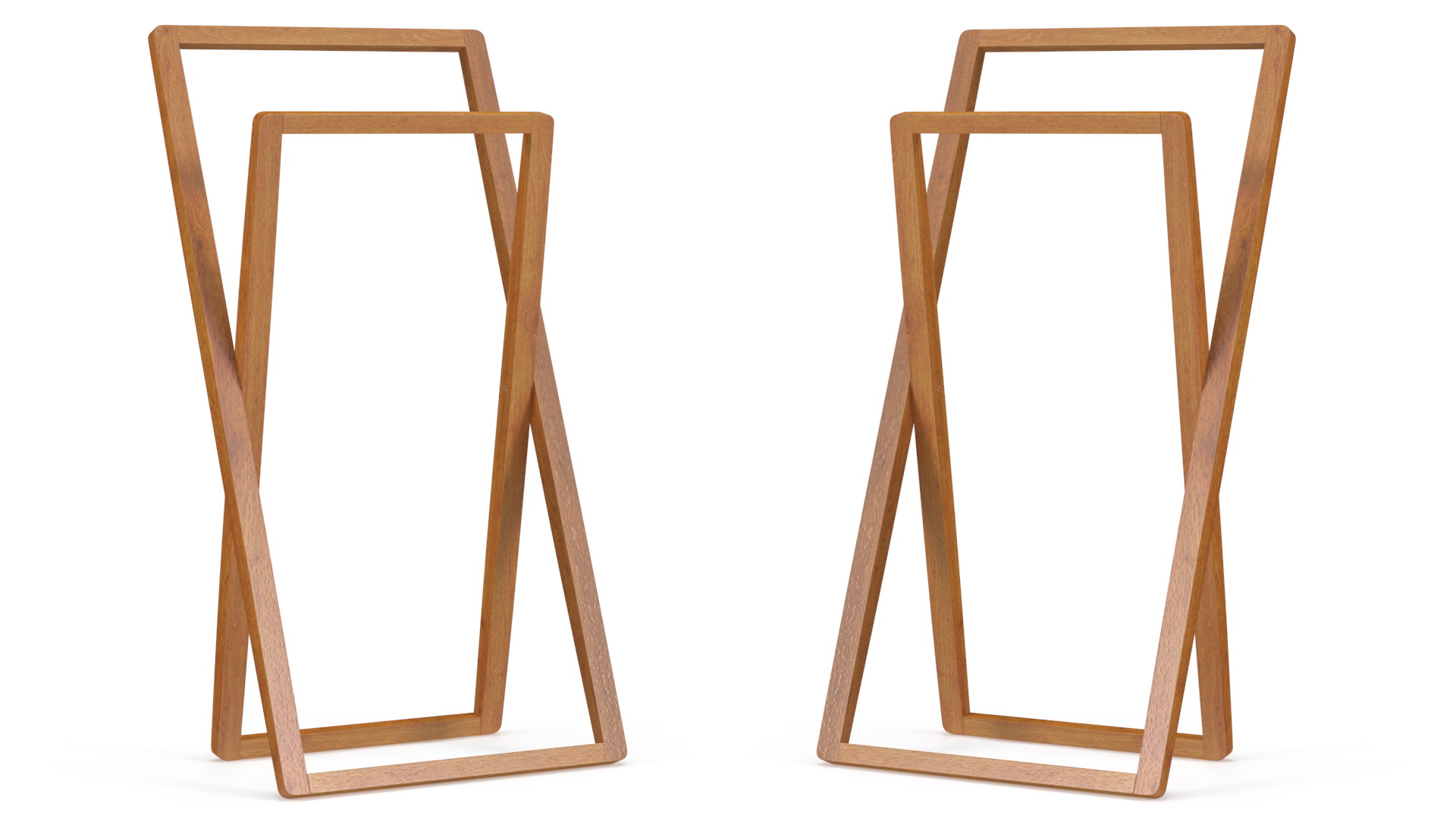 3D Freestanding Folding Wood Towel Rail