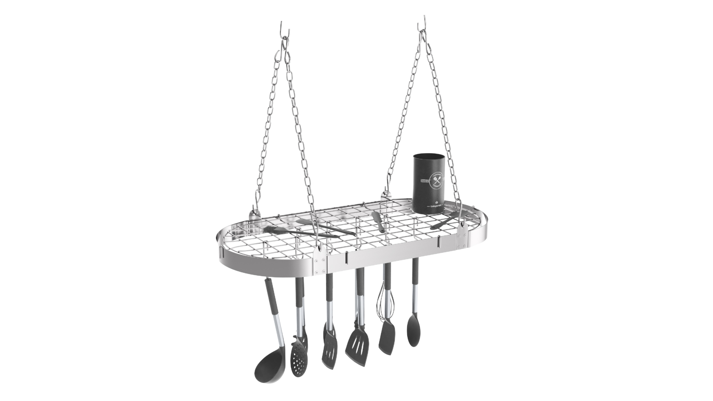3D Hanging Pot Rack with Cooking Utensils model