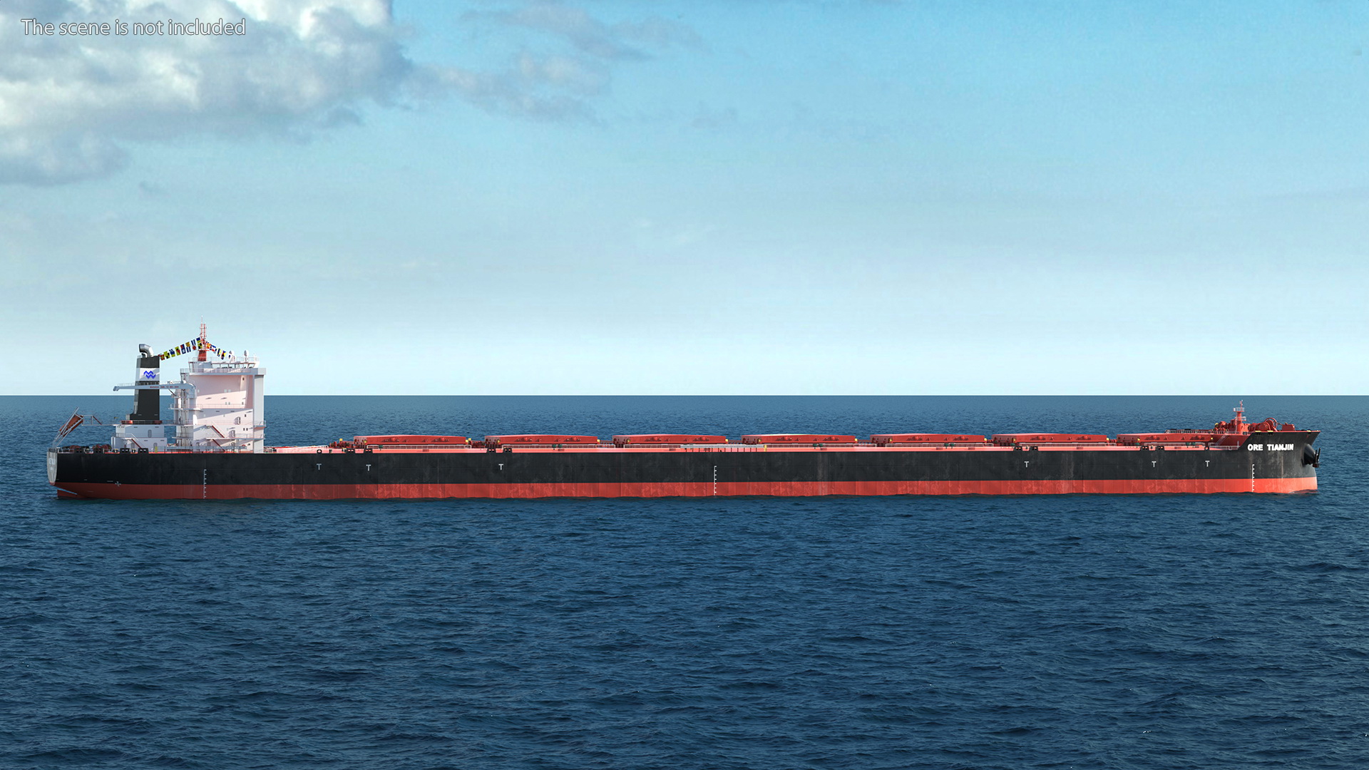 Ore Carrier Ship Loaded Dirty 3D model
