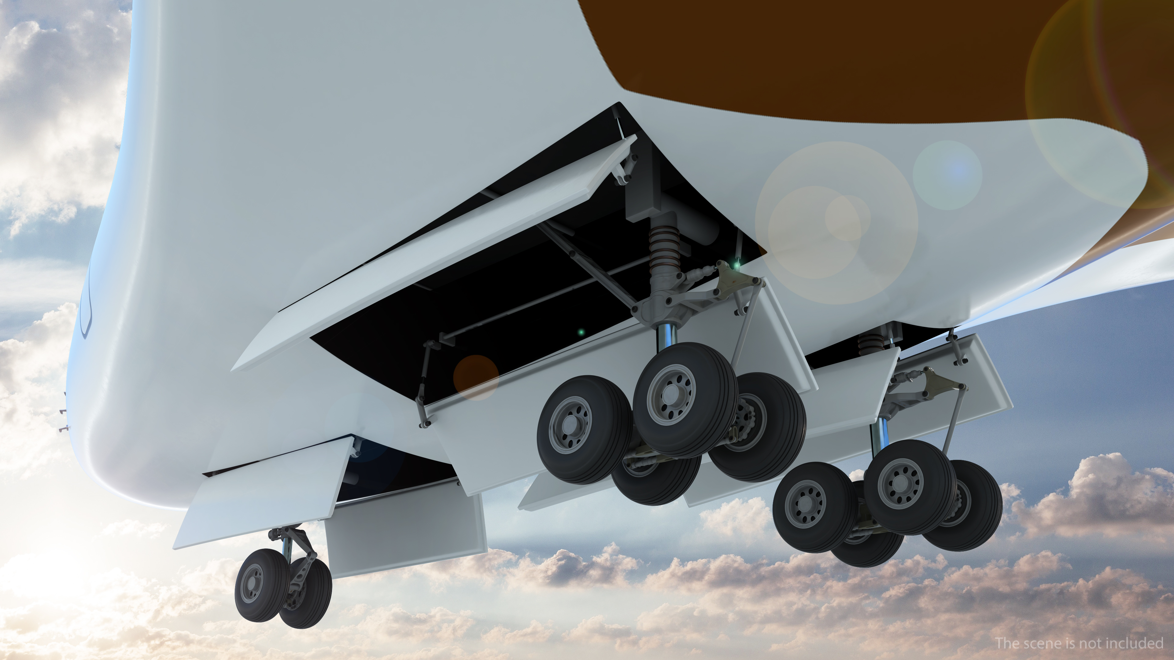 3D Ecological Aircraft Blended-Wing Body Rigged for Cinema 4D model
