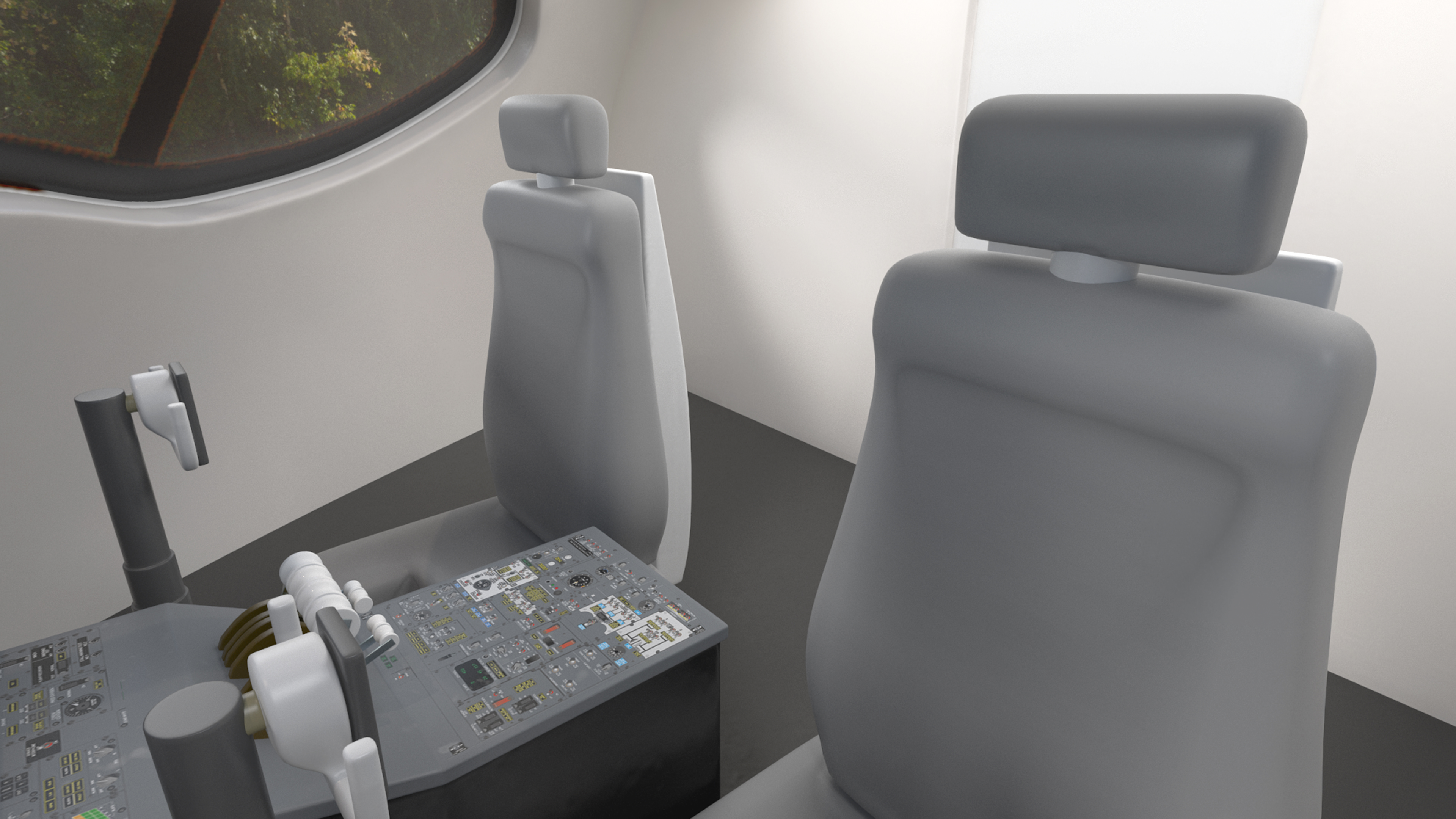 3D Ecological Aircraft Blended-Wing Body Rigged for Cinema 4D model