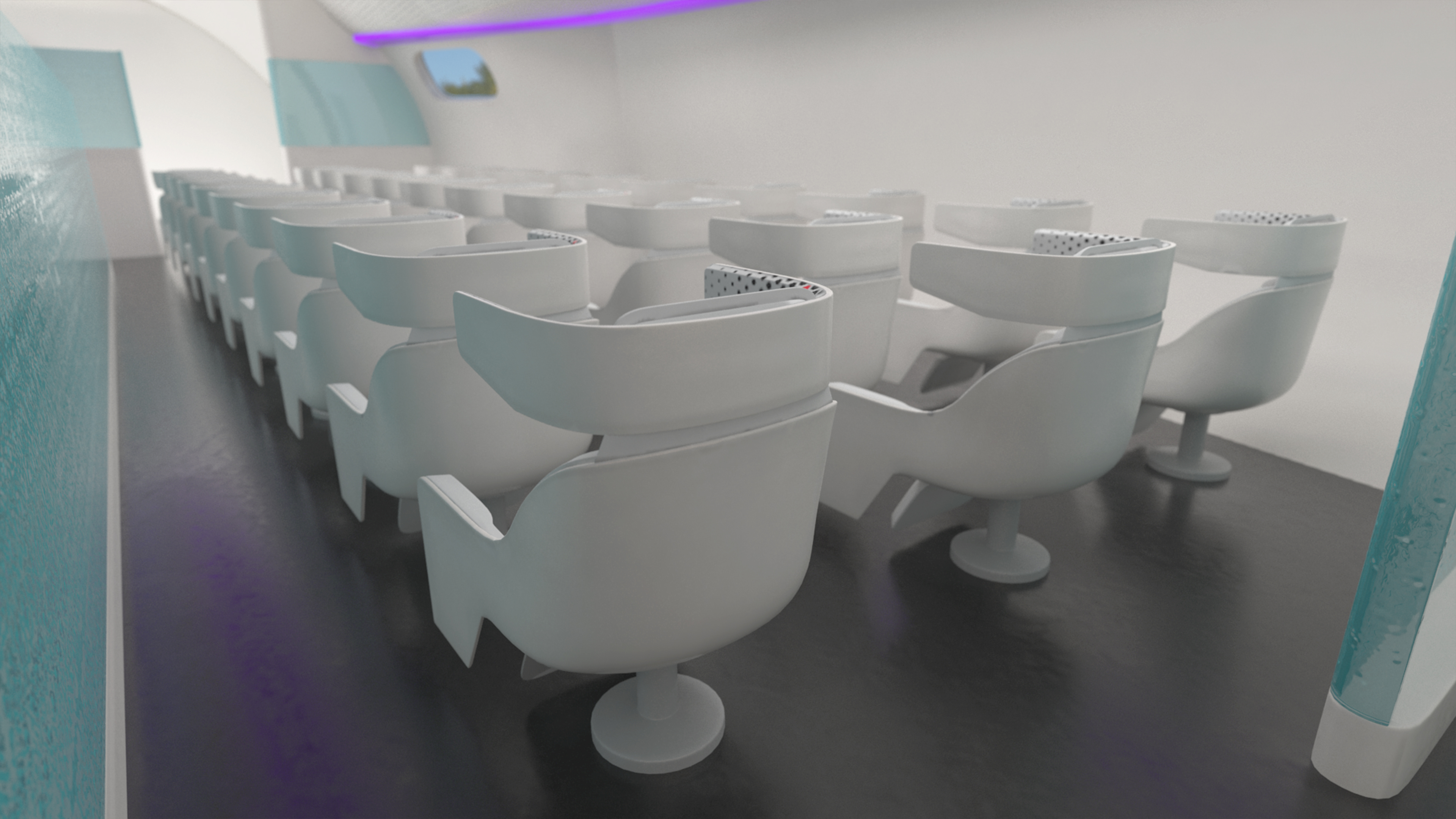 3D Ecological Aircraft Blended-Wing Body Rigged for Cinema 4D model