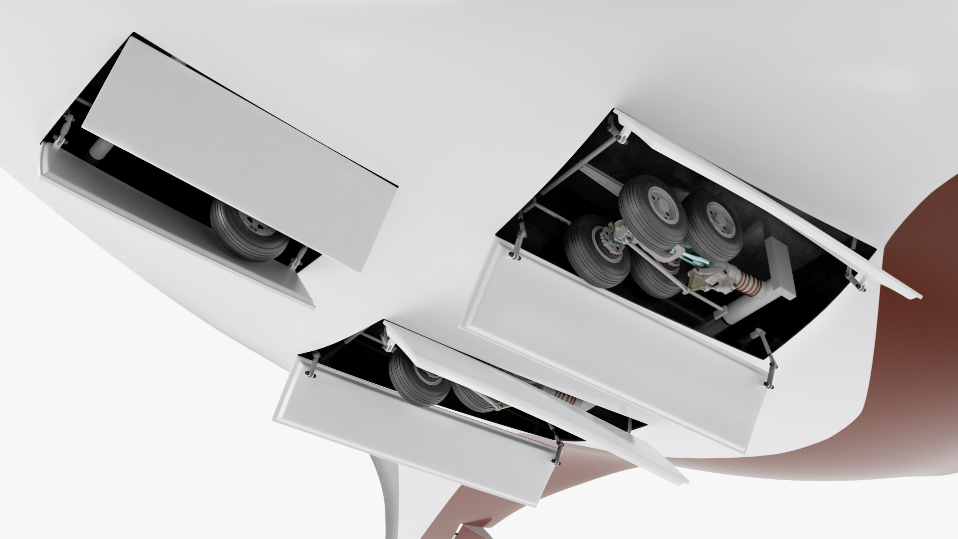 3D Ecological Aircraft Blended-Wing Body Rigged for Cinema 4D model