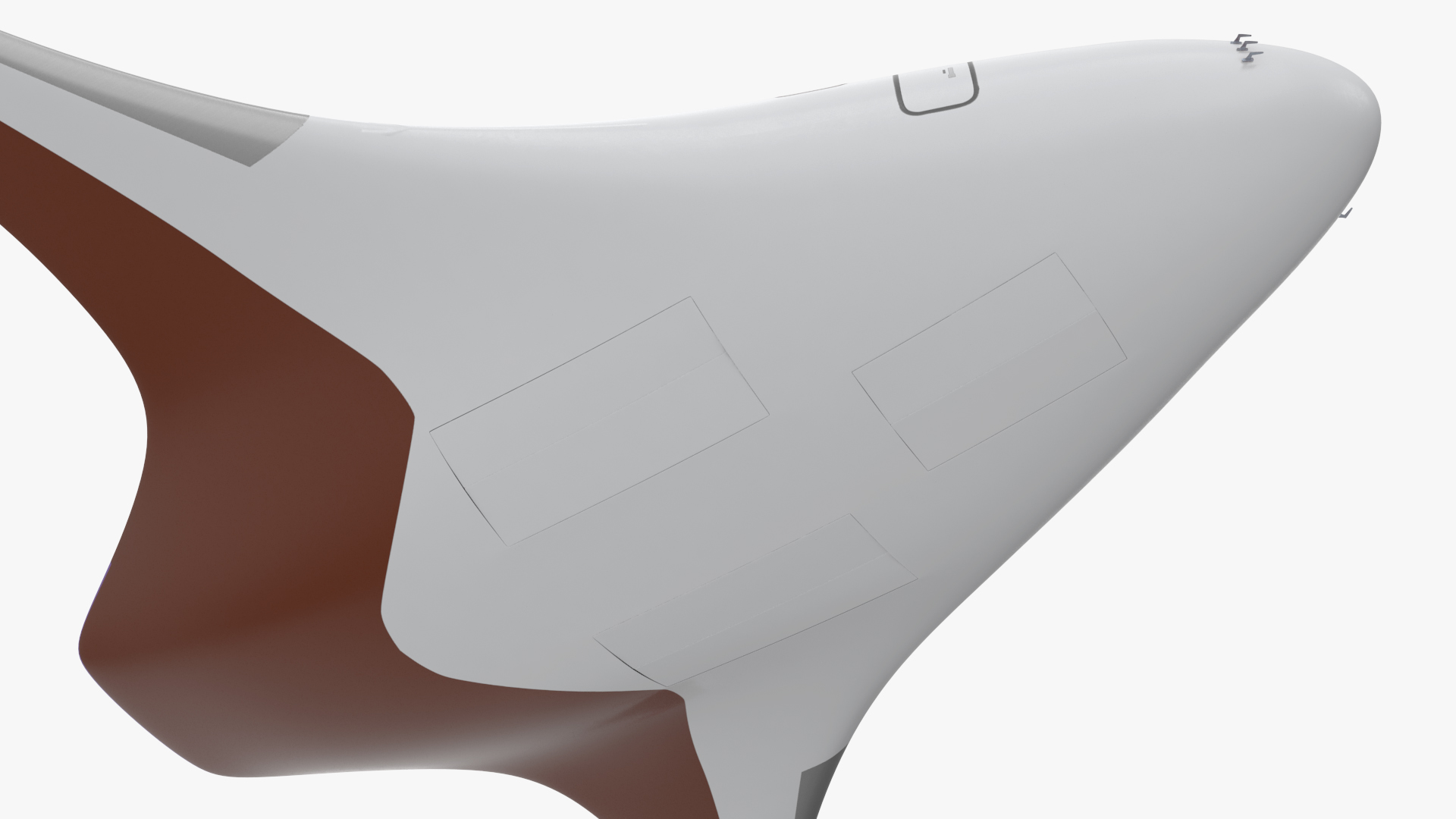 3D Ecological Aircraft Blended-Wing Body Rigged for Cinema 4D model
