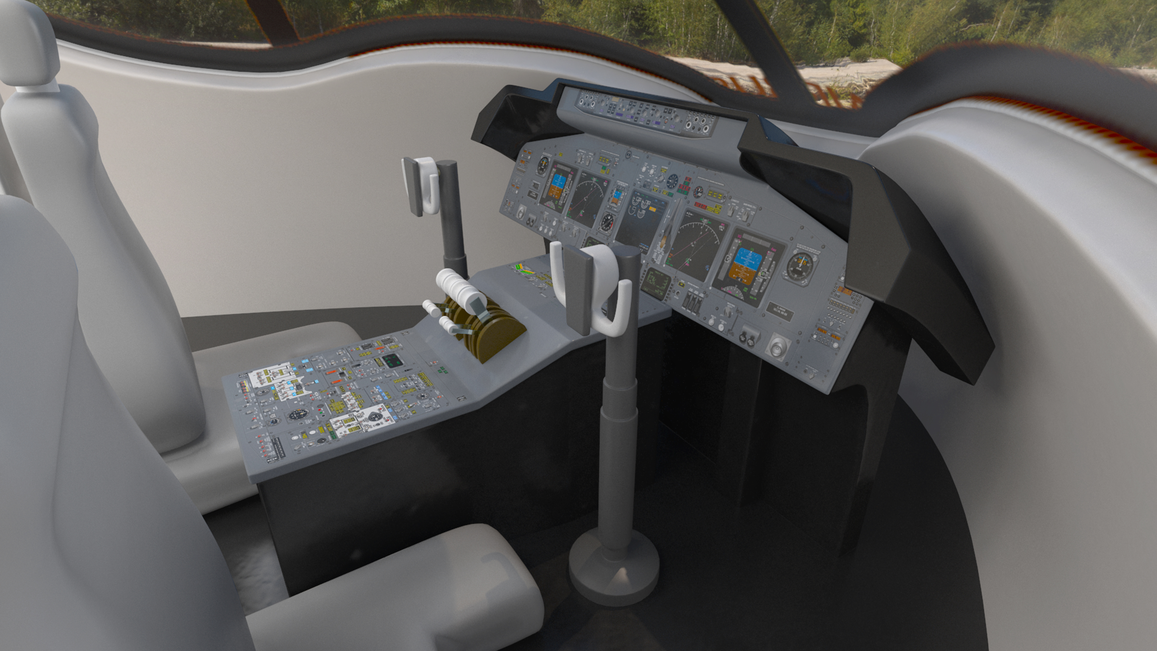 3D Ecological Aircraft Blended-Wing Body Rigged for Cinema 4D model