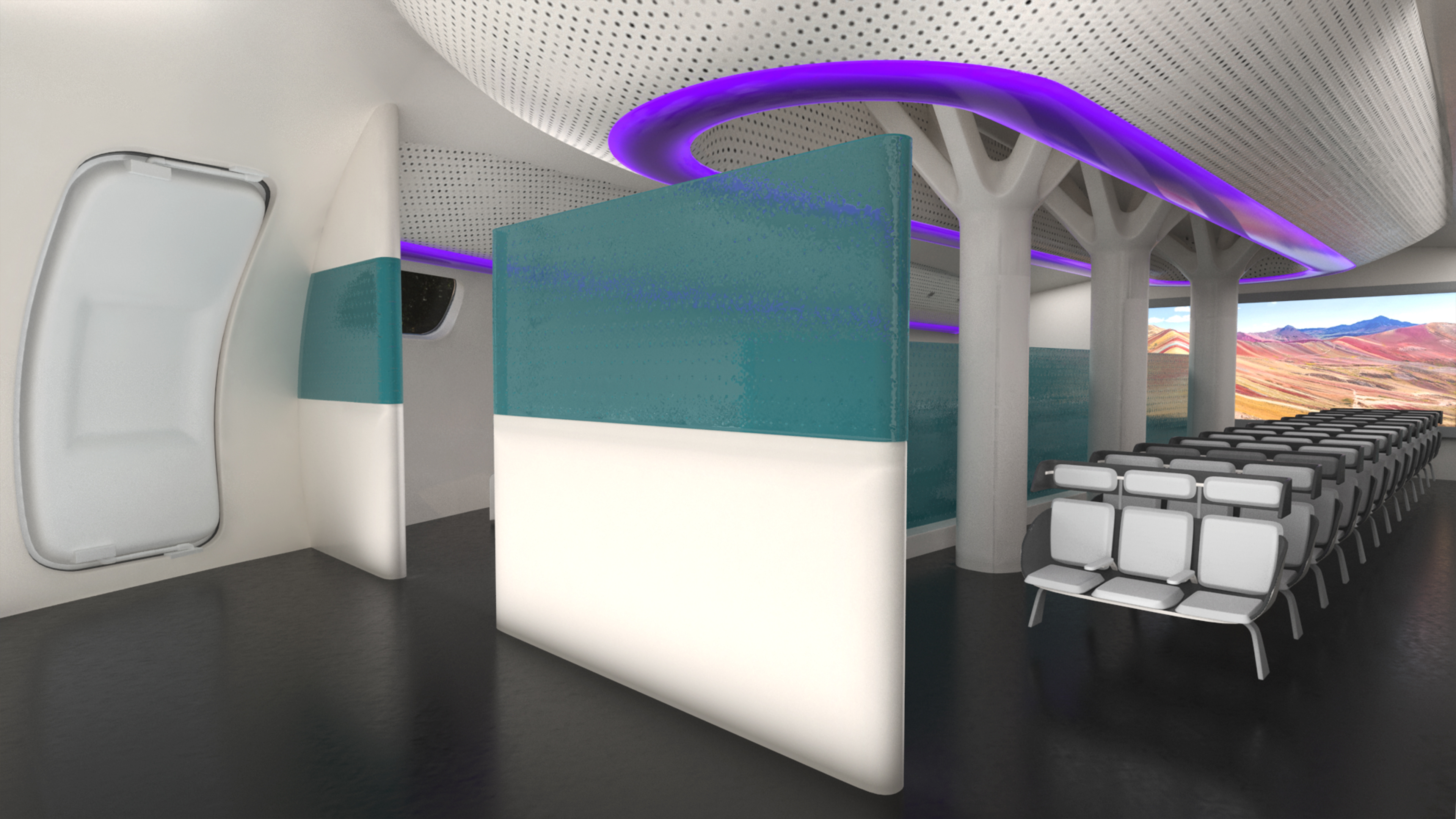 3D Ecological Aircraft Blended-Wing Body Rigged for Cinema 4D model