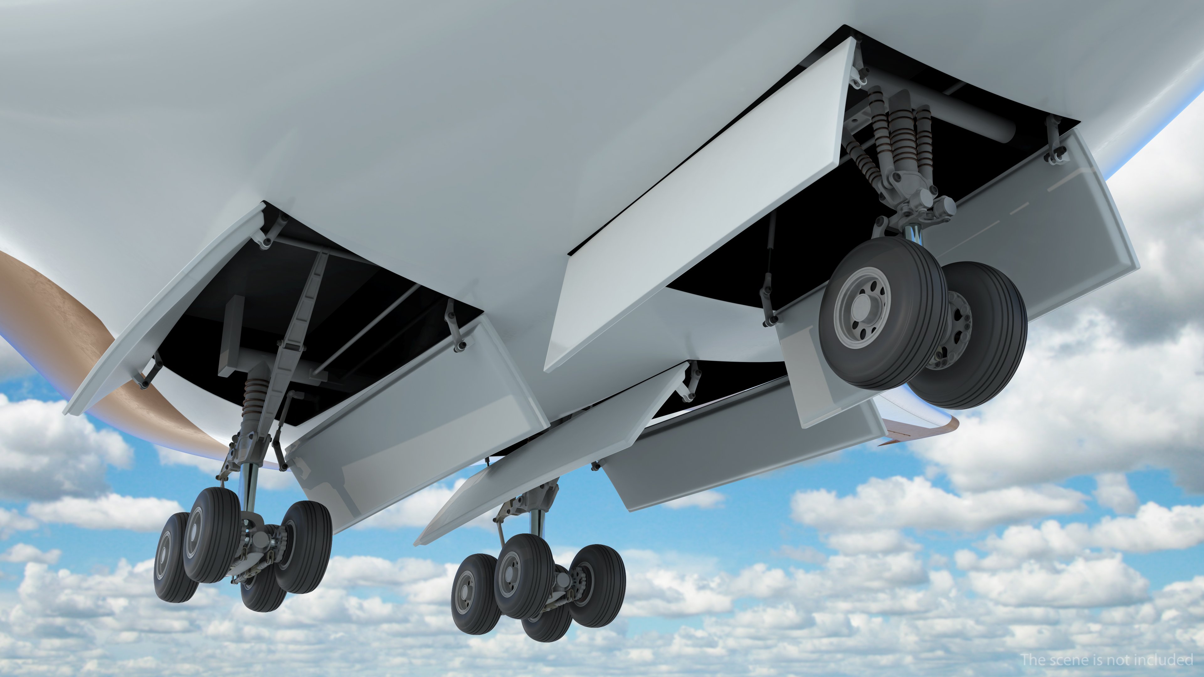 3D Ecological Aircraft Blended-Wing Body Rigged for Cinema 4D model