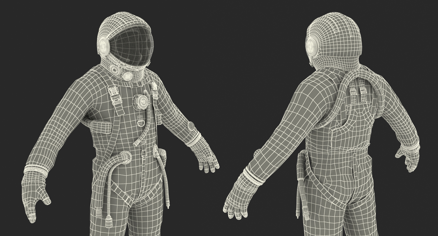 USSR Space Suit Strizh with SK 1 Helmet 3D model