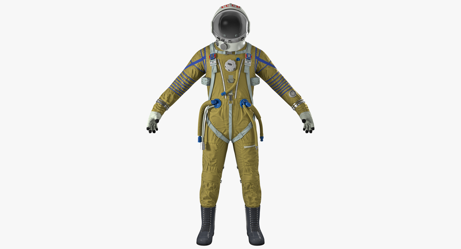 USSR Space Suit Strizh with SK 1 Helmet 3D model