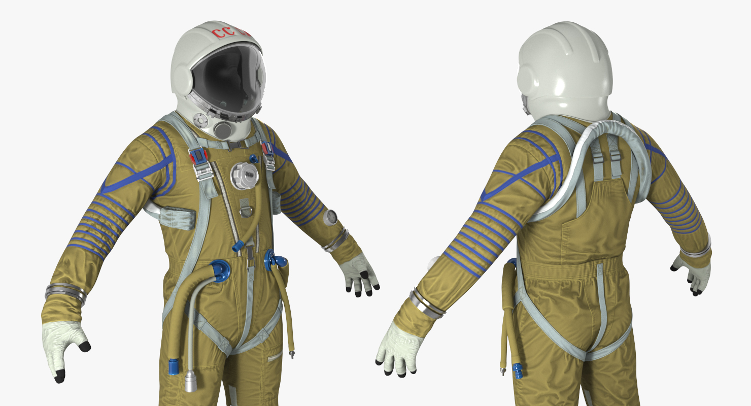 USSR Space Suit Strizh with SK 1 Helmet 3D model