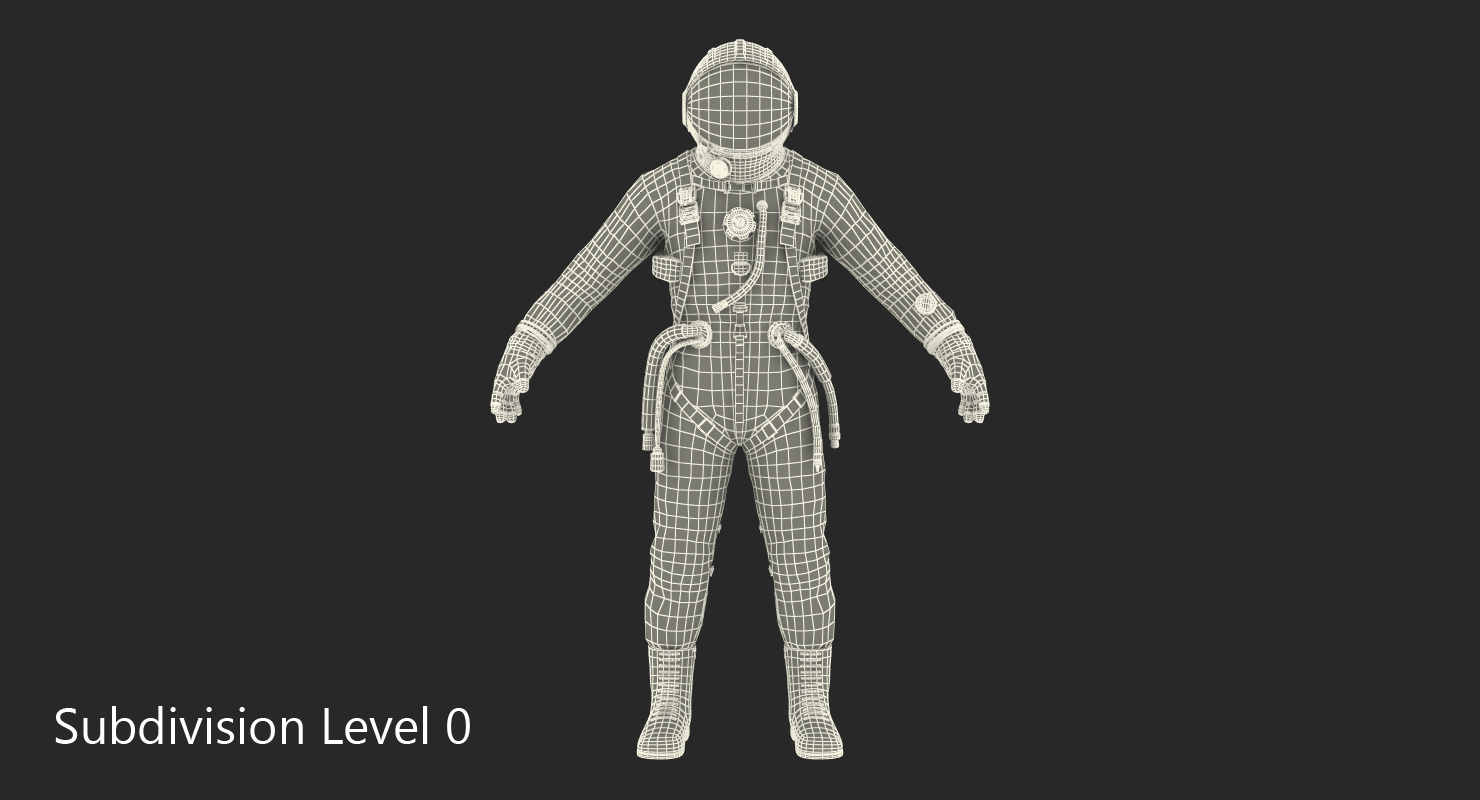 USSR Space Suit Strizh with SK 1 Helmet 3D model