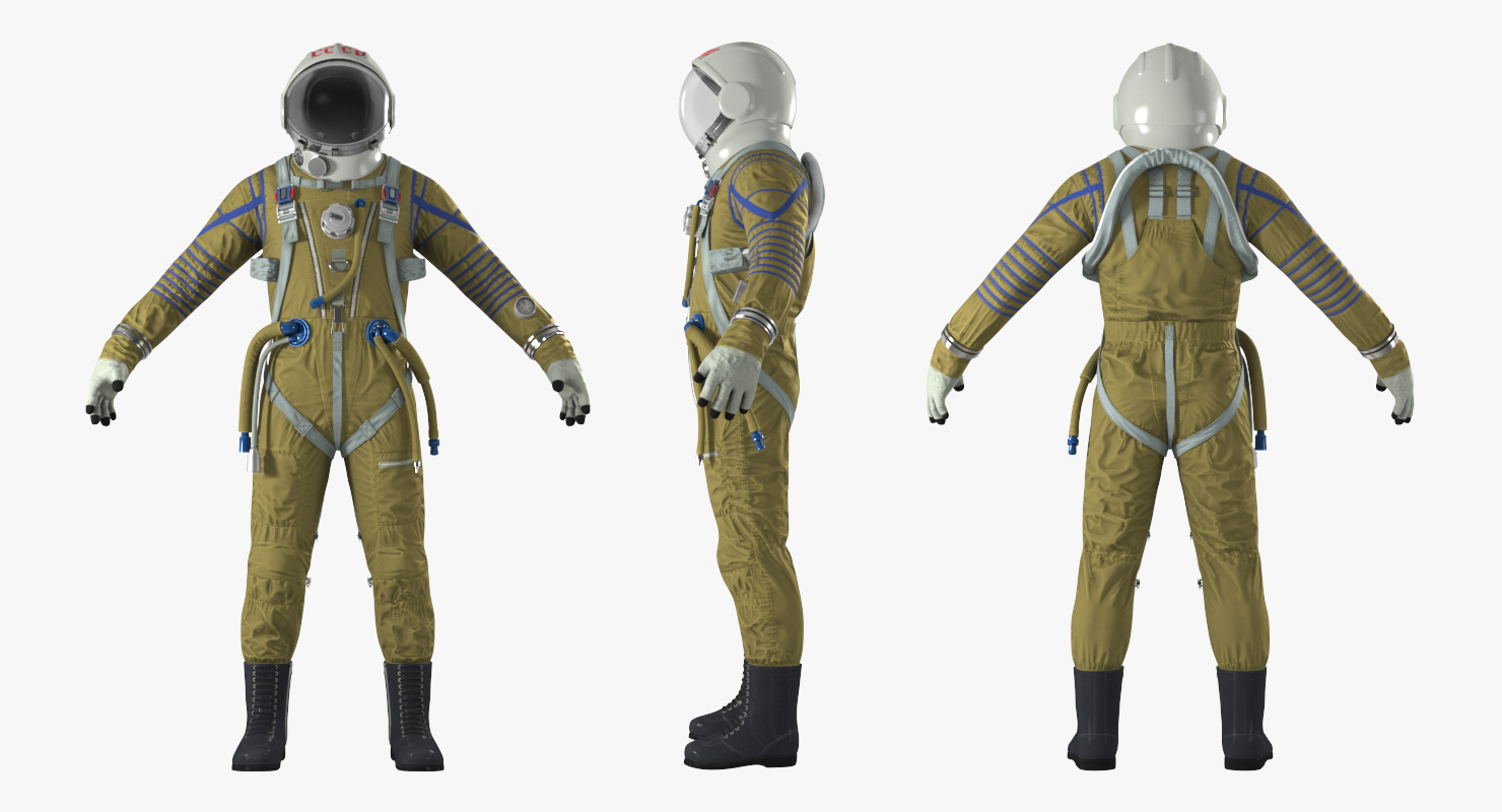 USSR Space Suit Strizh with SK 1 Helmet 3D model