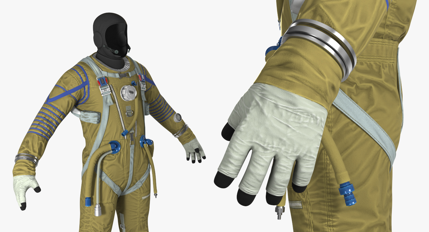 USSR Space Suit Strizh with SK 1 Helmet 3D model