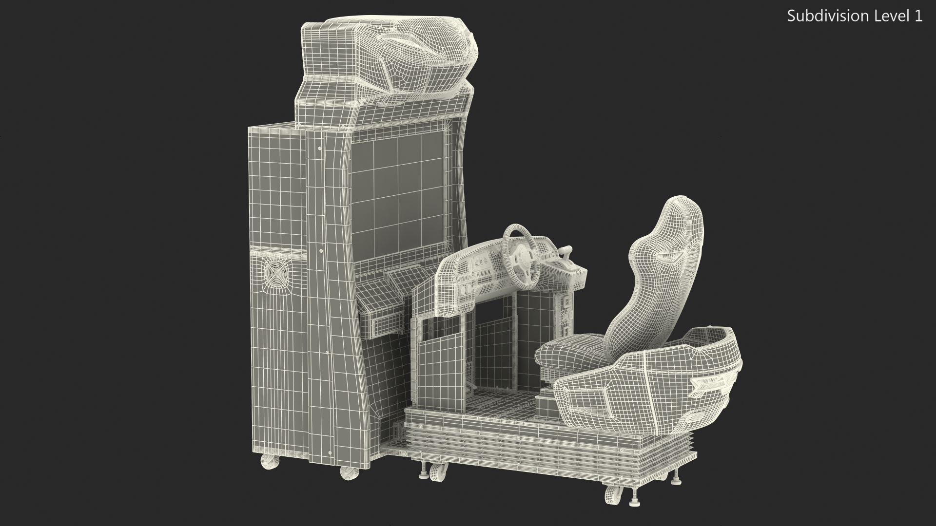 Storm Racer G Motion Deluxe Driving Arcade Machine Off 3D model