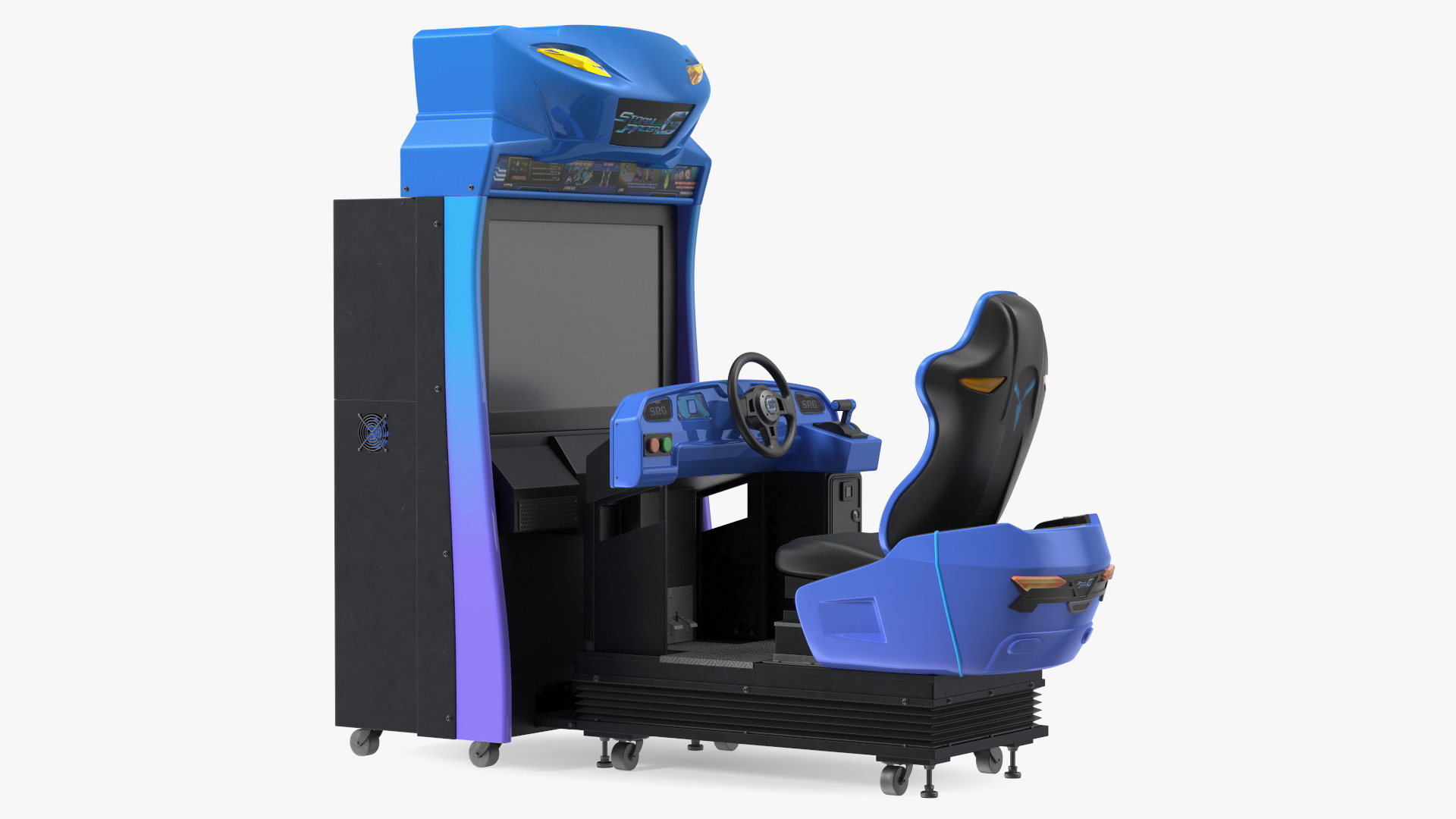 Storm Racer G Motion Deluxe Driving Arcade Machine Off 3D model