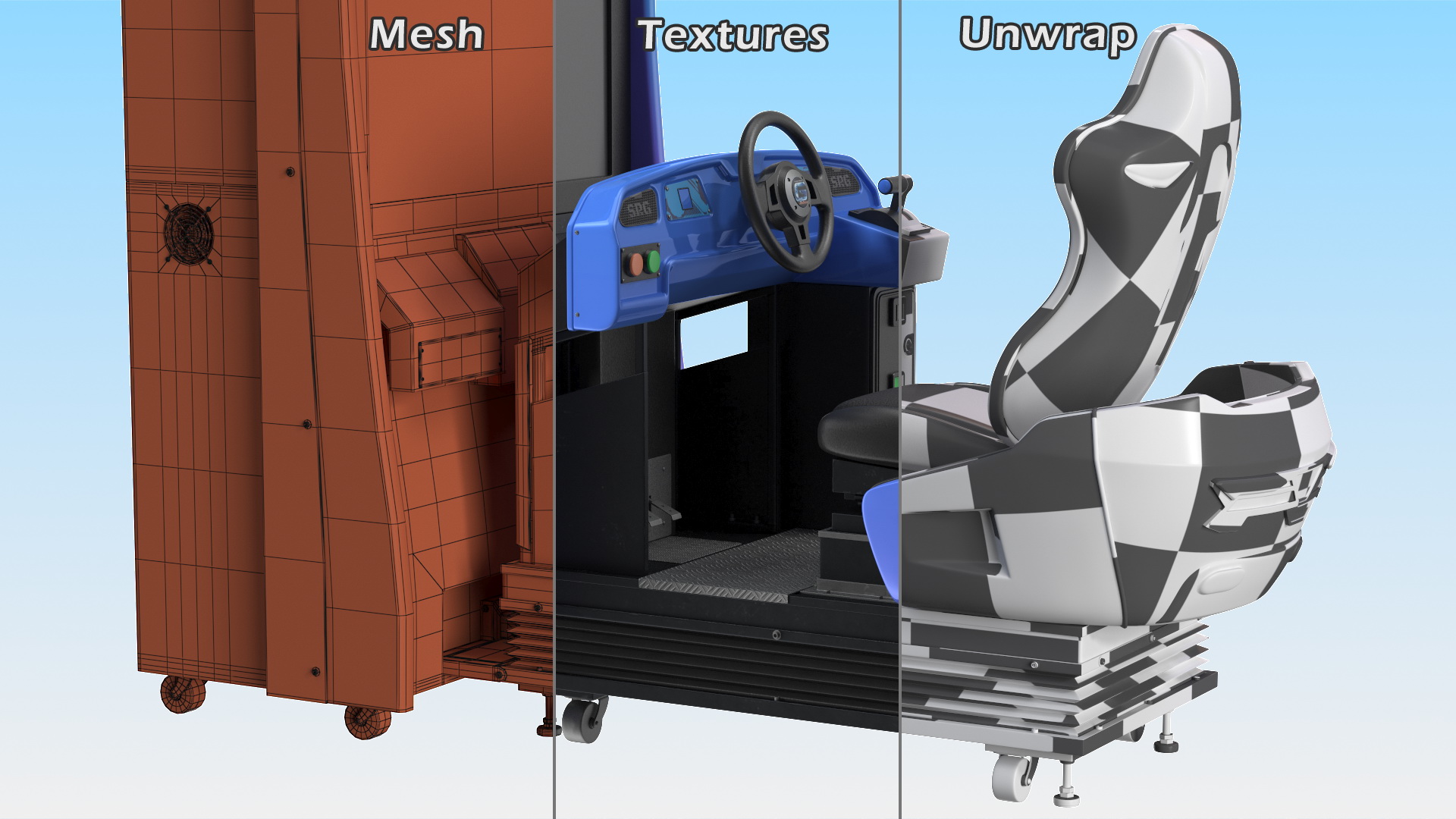 Storm Racer G Motion Deluxe Driving Arcade Machine Off 3D model