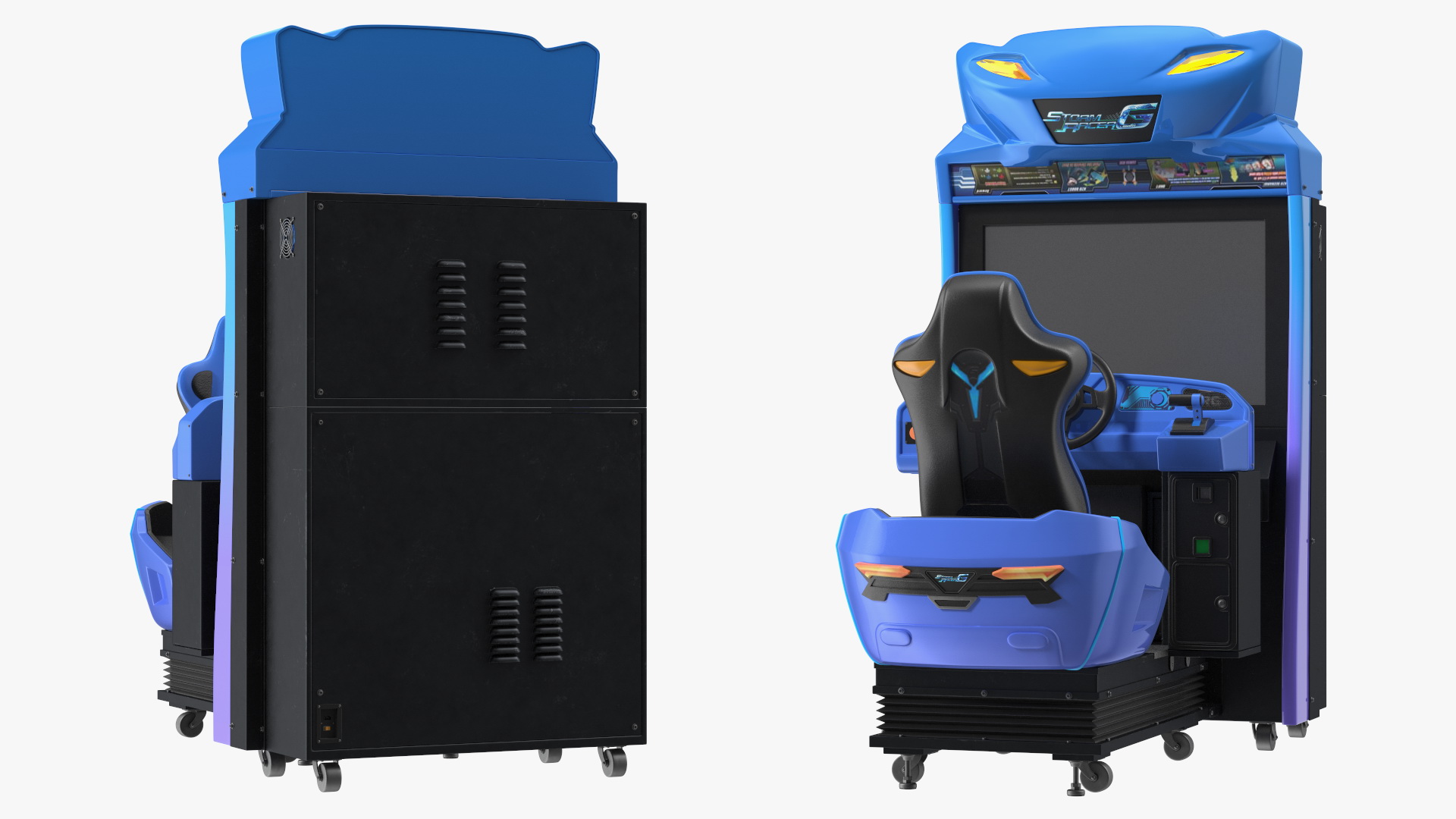 Storm Racer G Motion Deluxe Driving Arcade Machine Off 3D model