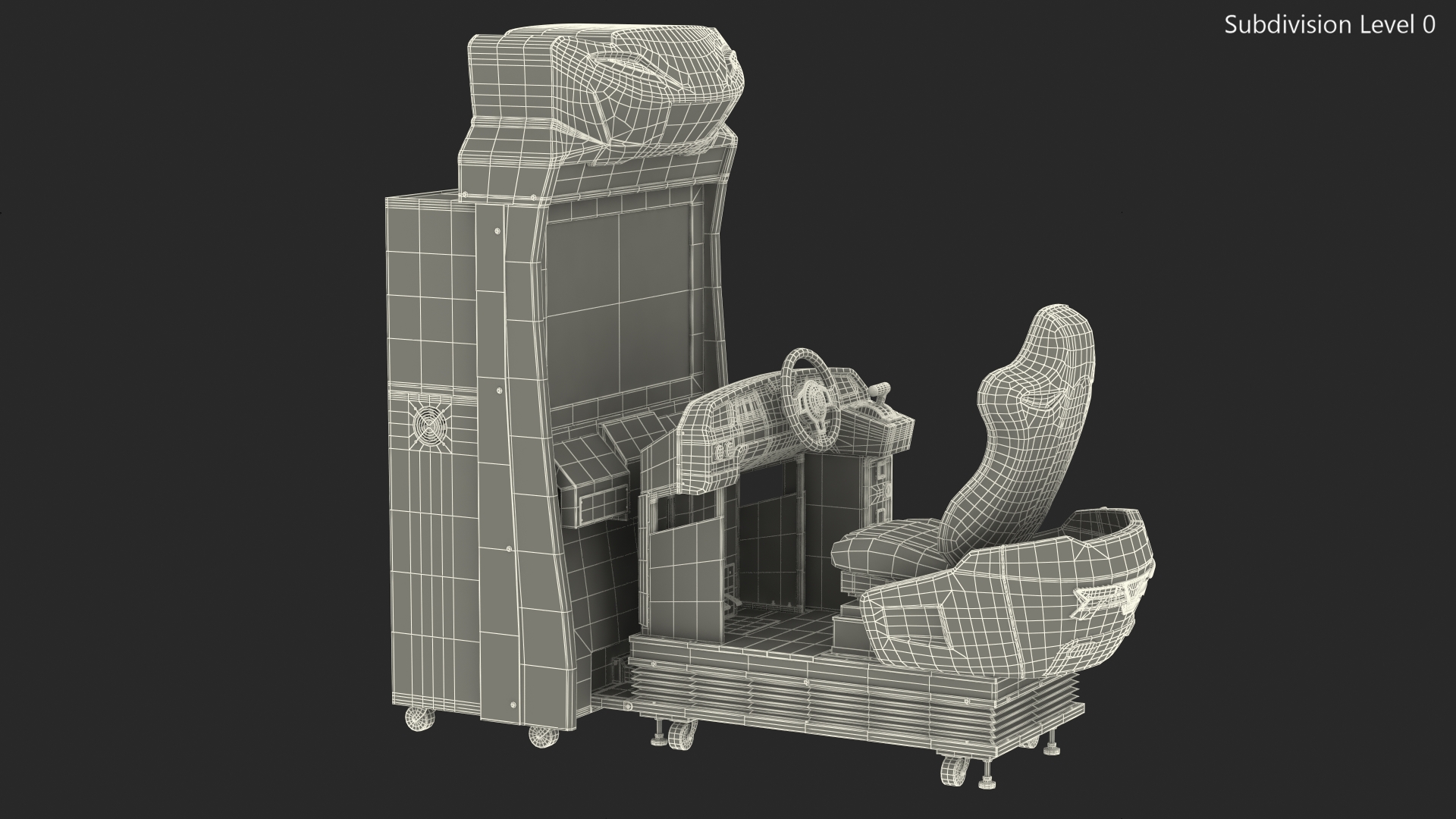 Storm Racer G Motion Deluxe Driving Arcade Machine Off 3D model