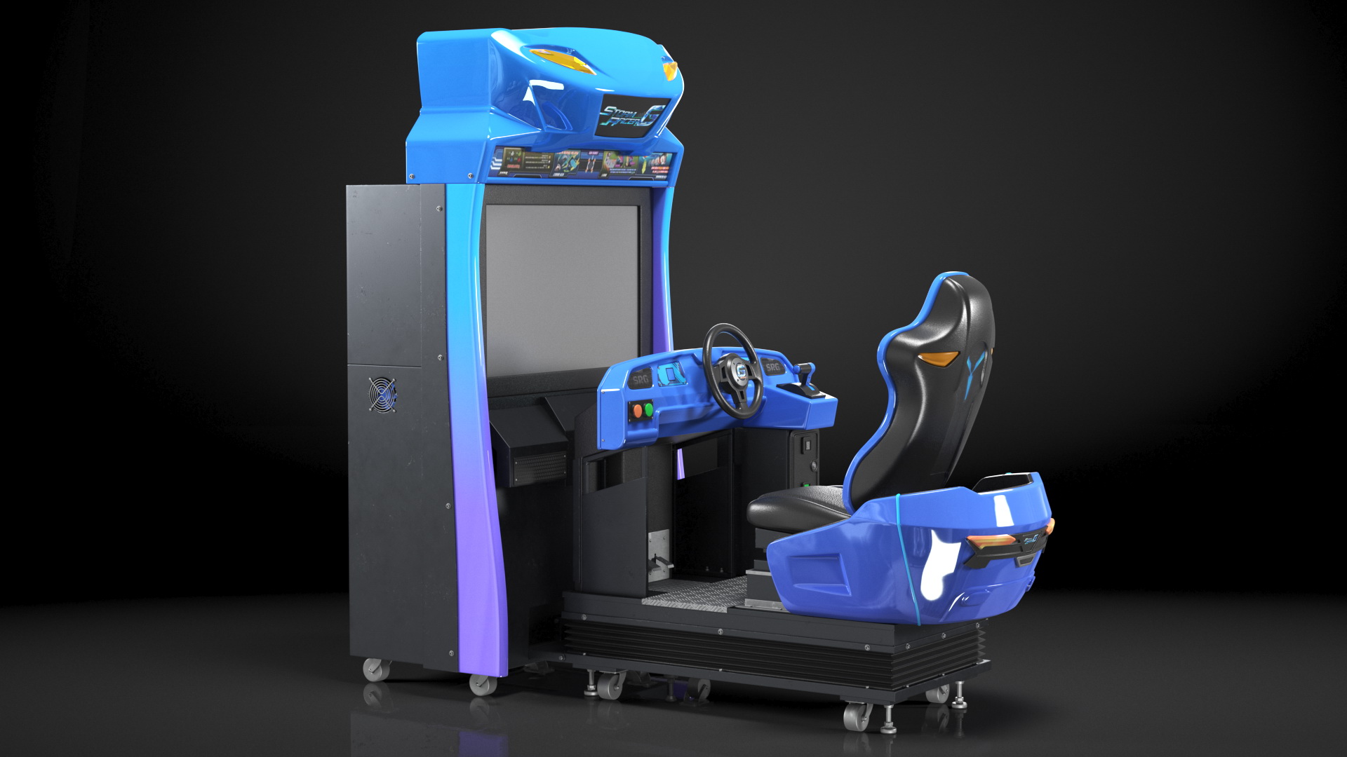 Storm Racer G Motion Deluxe Driving Arcade Machine Off 3D model